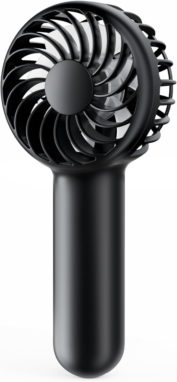 Detalle de Gaiatop Mini Portable Handheld Fan (3-speed, USB rechargeable) for travel, camping and quick makeup drying