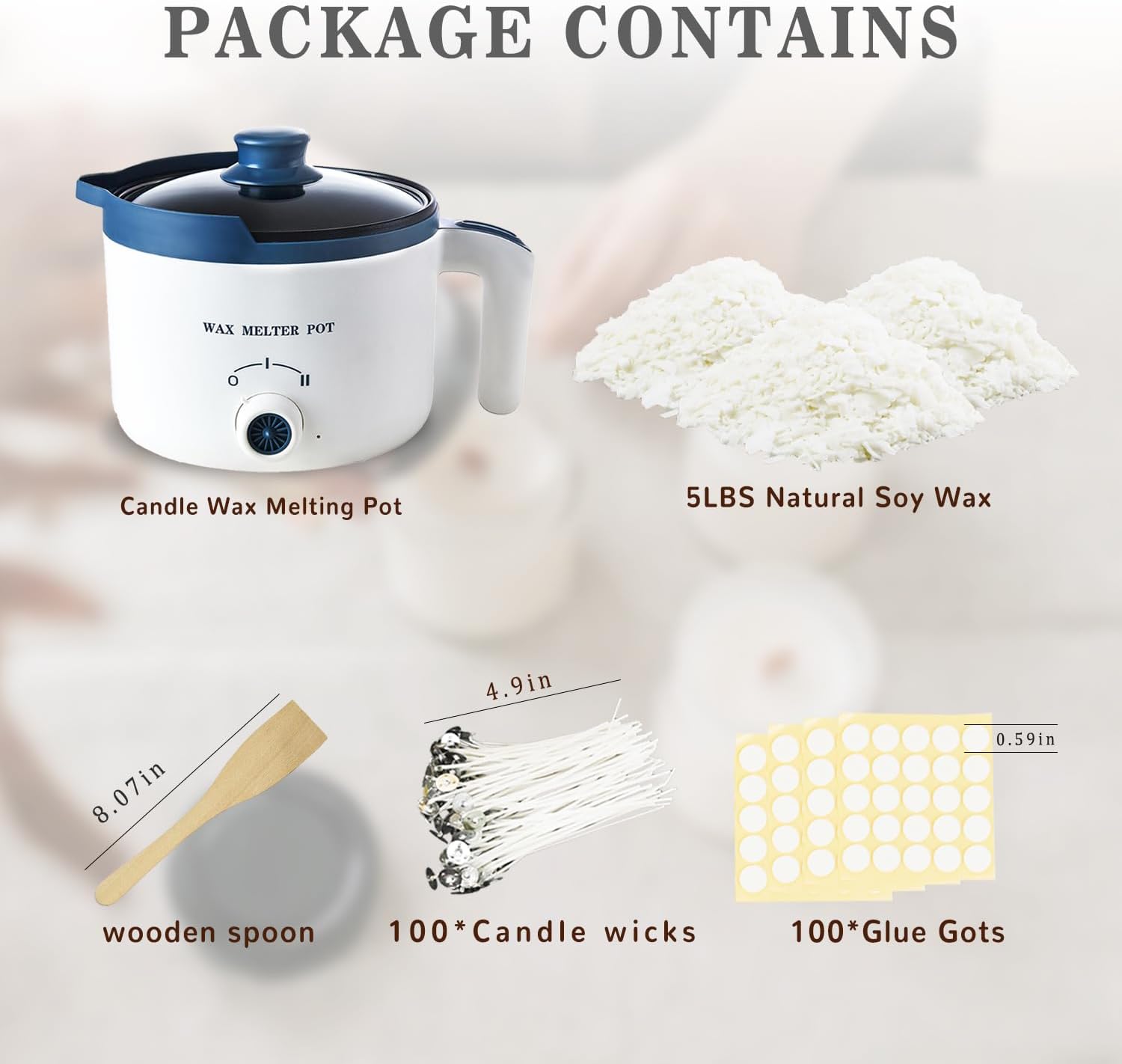 Thumbnail 1 de Ksedcon Candle Making Kit with Wax Melter and 5lbs Soy Wax