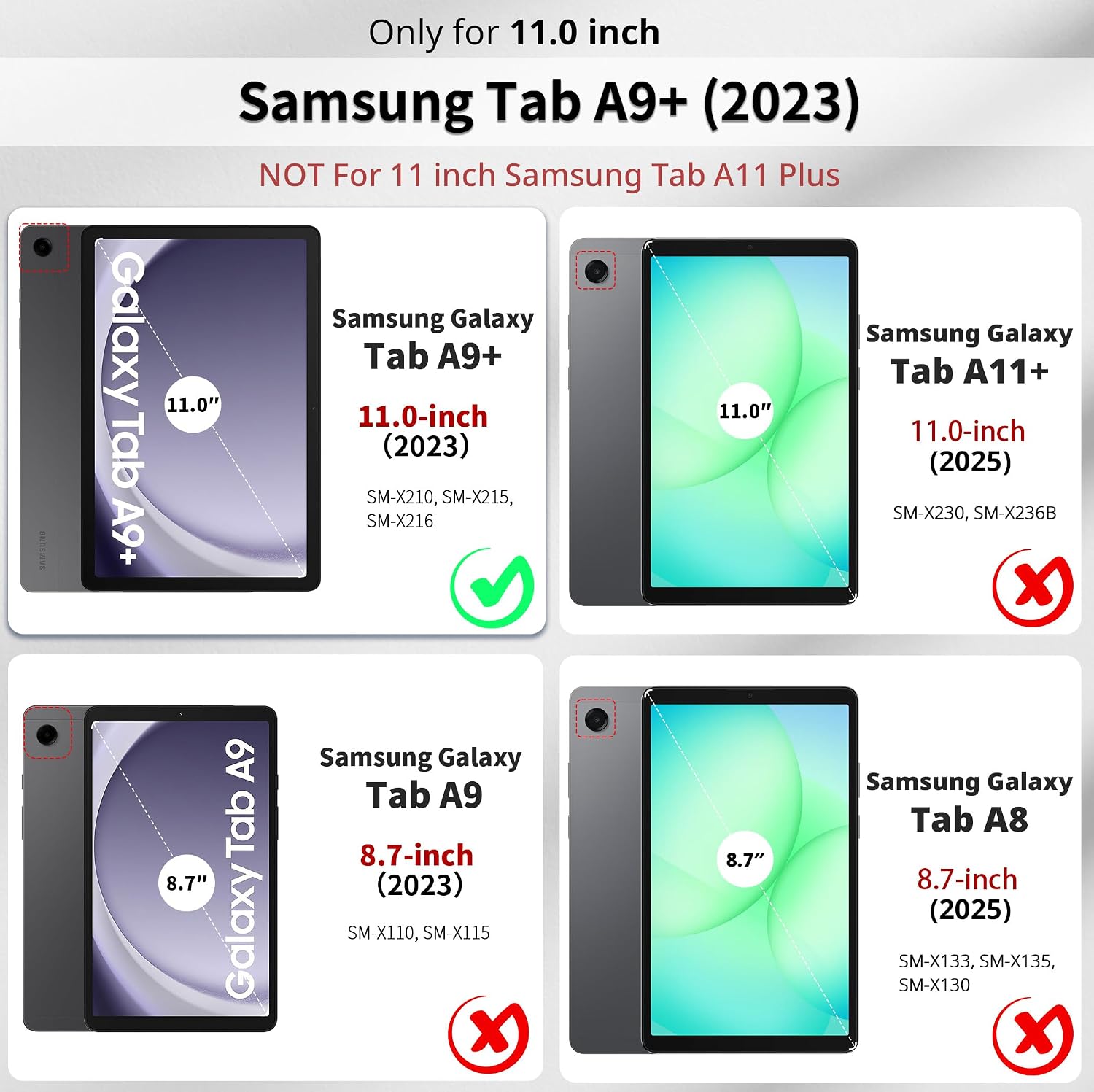 Detalle 2 de Galaxy Tab A9+ Hülle 11 Zoll 2023 von CACOE