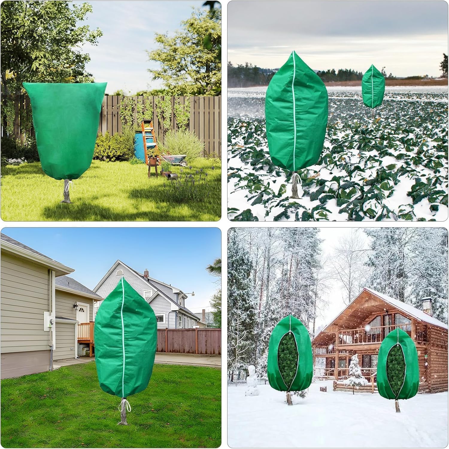 Thumbnail 6 de HEKIWAY FHT01 Plant Covers, 2-Pack, 95" x 95" with Zipper and Drawstring