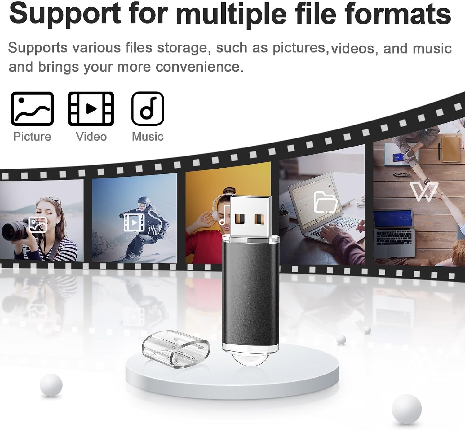Thumbnail 2 de TOPESEL USB Flash Drive 5 Pack (4GB) USB 2.0 – Mixed Colors