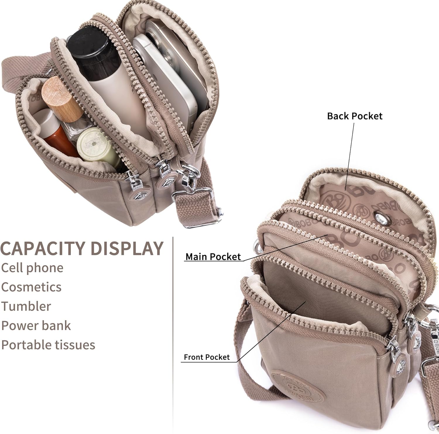 Detalle 2 de OPXTO Small Women’s Crossbody Bag with Adjustable Strap