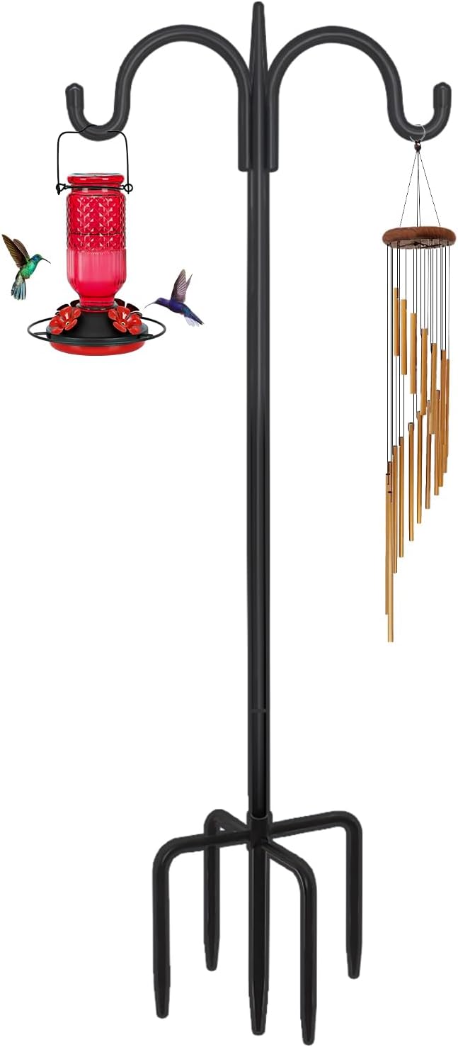 Detalle de FEED GARDEN JC-SGMYG-76-1 Shepherd’s Hook, Adjustable 44/60/76 in, Double Hooks