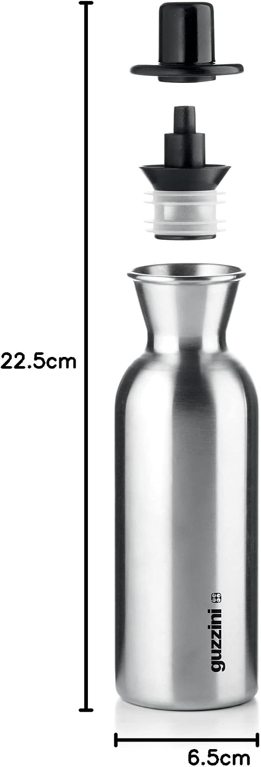 Thumbnail 6 de Guzzini Kitchen Active Design PERFECT DRESSING STEEL EDITION – Öl-Essig-Set aus Edelstahl, Schwarz, Ø 6,5 x H 22,5 cm, 500 ml