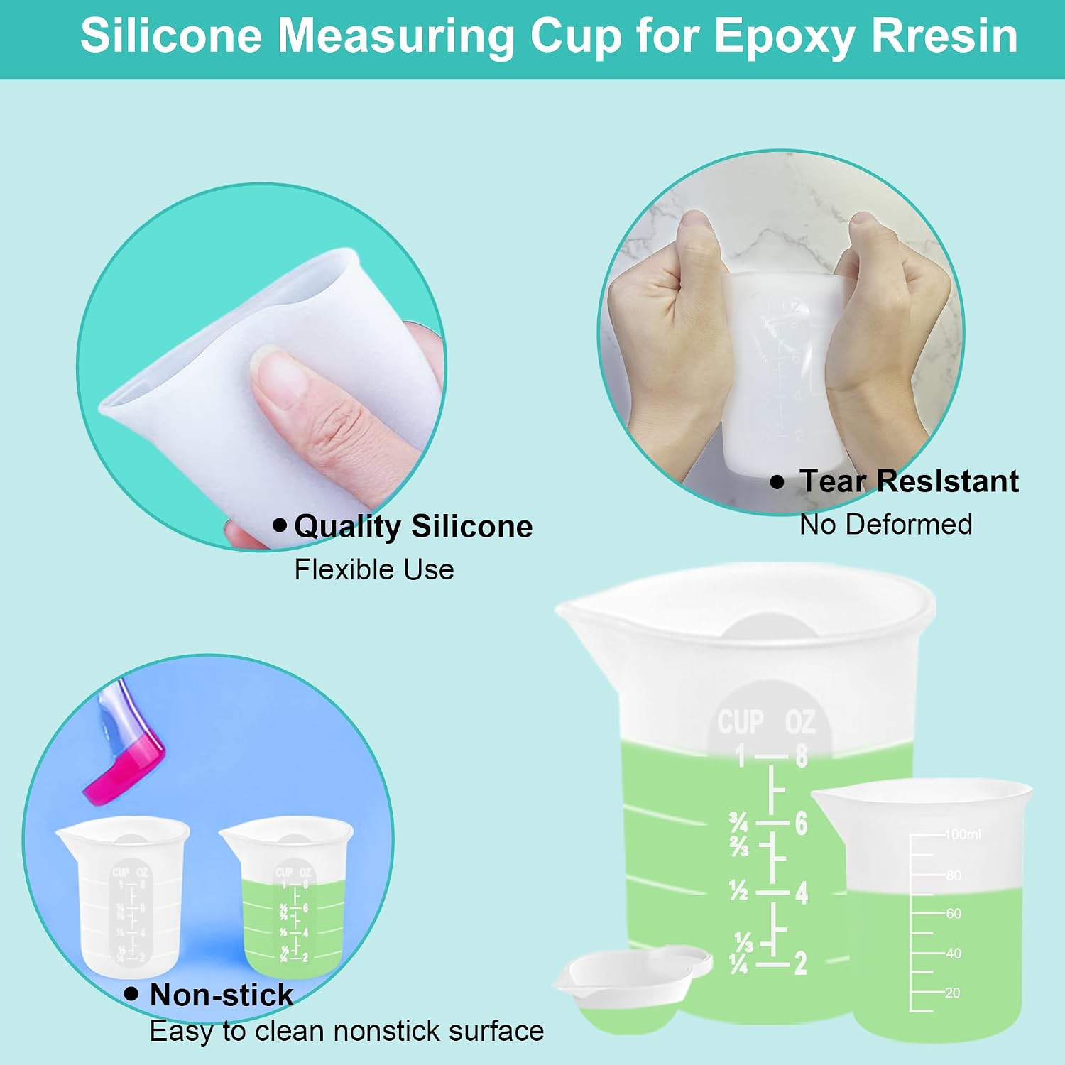 Detalle de Silicone Resin Mixing Cups 250 ml