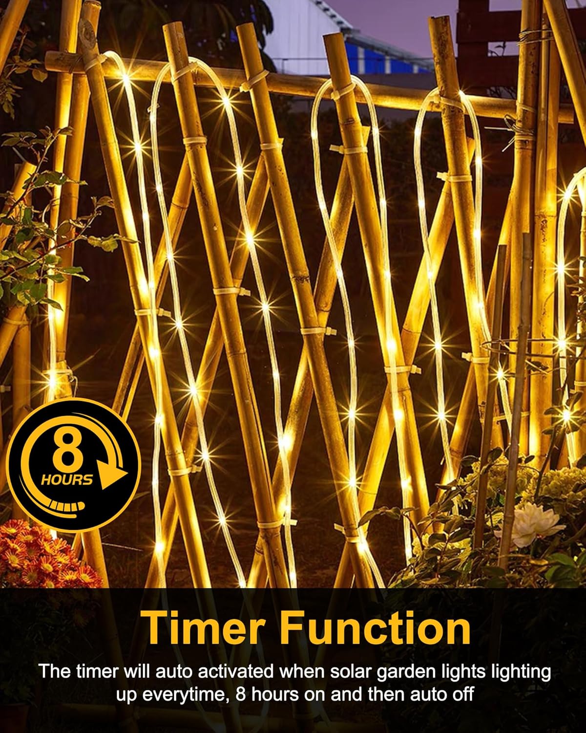Thumbnail 2 de Tacobey Solar Rope Lights Outdoor – 32.8ft, 100 LED with Timer and 8 Modes