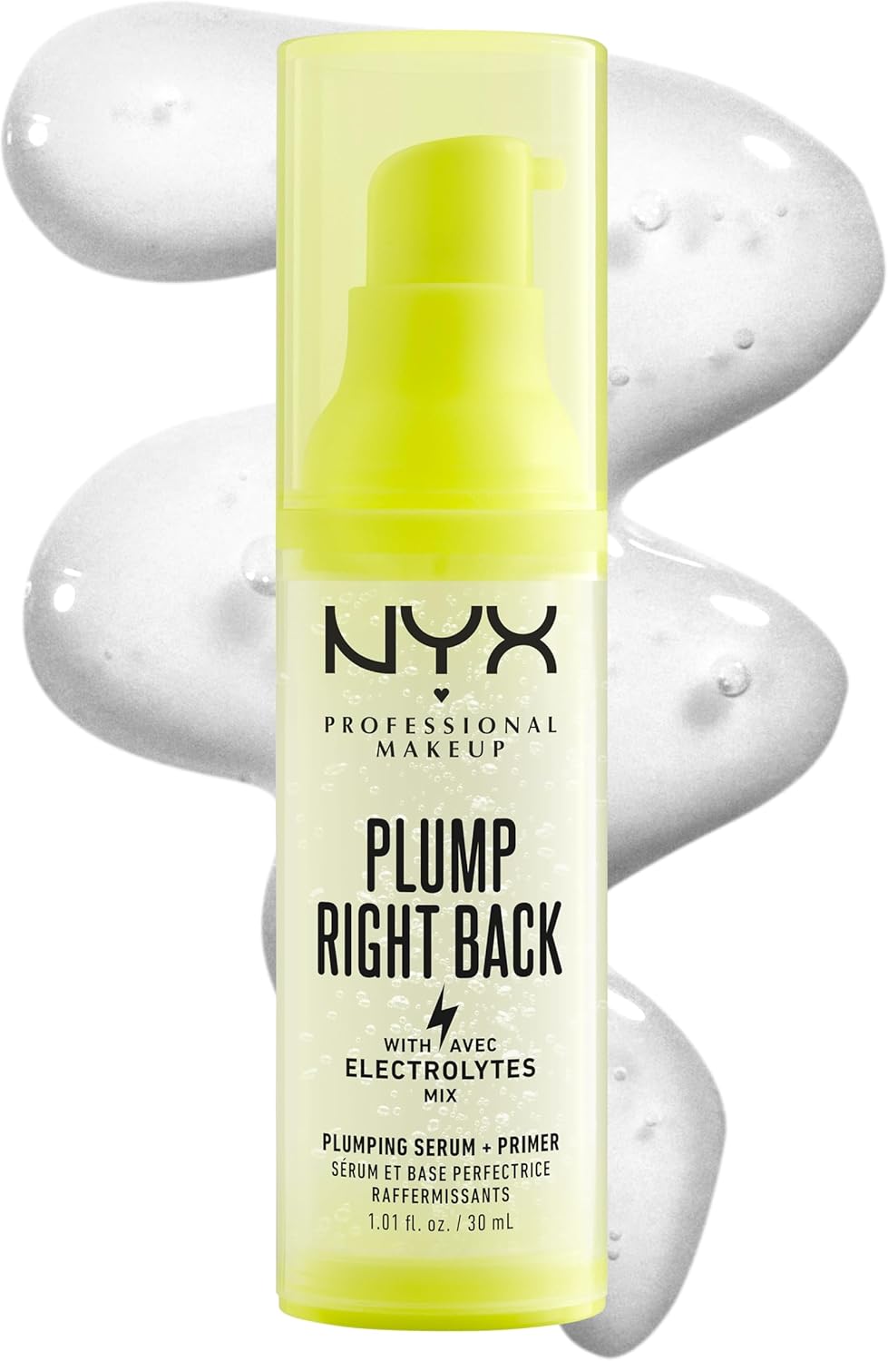Detalle de NYX Plump Right Back Primer & Siero con Elettroliti – 30 ml: primer trasparente vegan