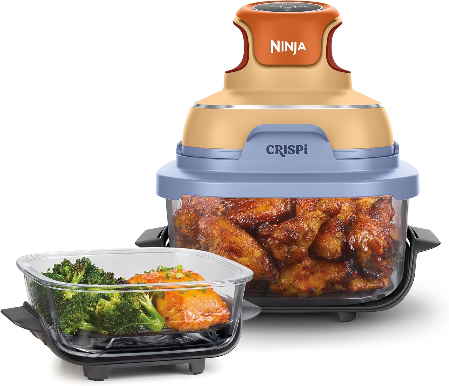 Ninja CRISPi Tragbare Heißluftfritteuse 3,8 l & 1,4 l – 4-in-1, Mango-Wolken FN101EUORPR