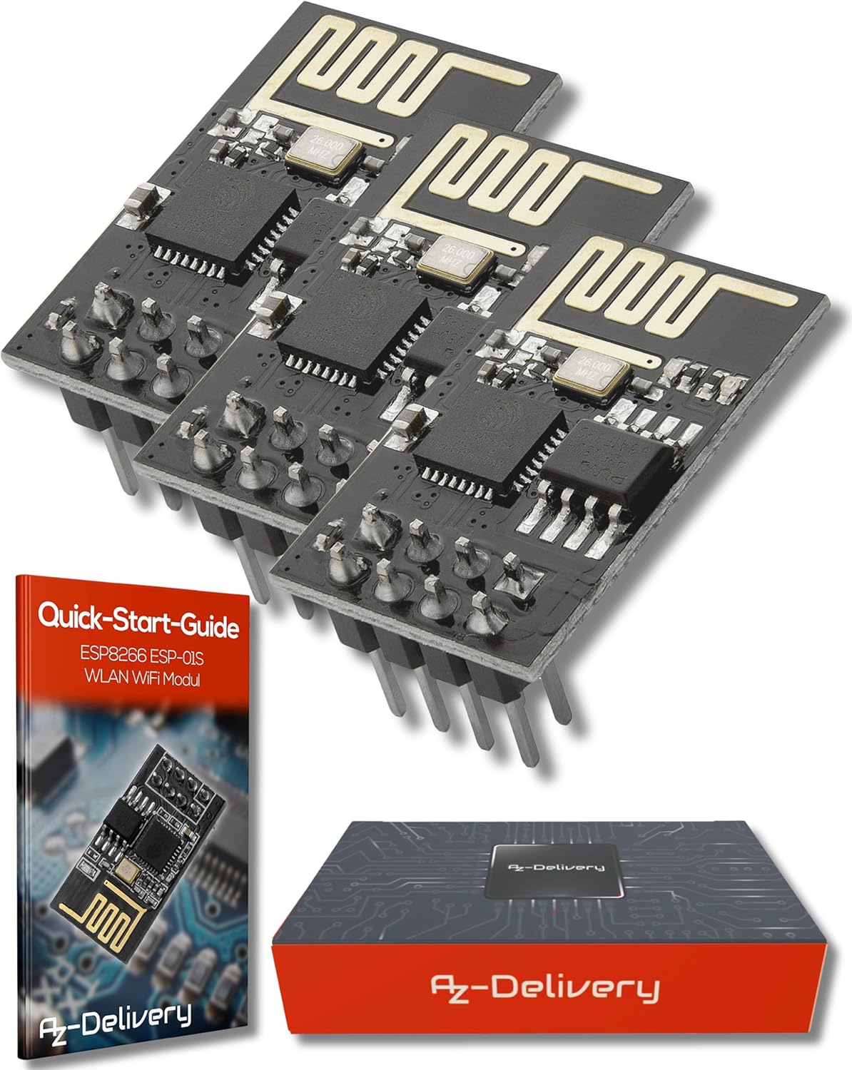 Thumbnail 6 de Lot de 5 modules WiFi AZDelivery ESP8266 ESP-01S (ESP-01 / ESP-01S) pour Arduino et Raspberry Pi