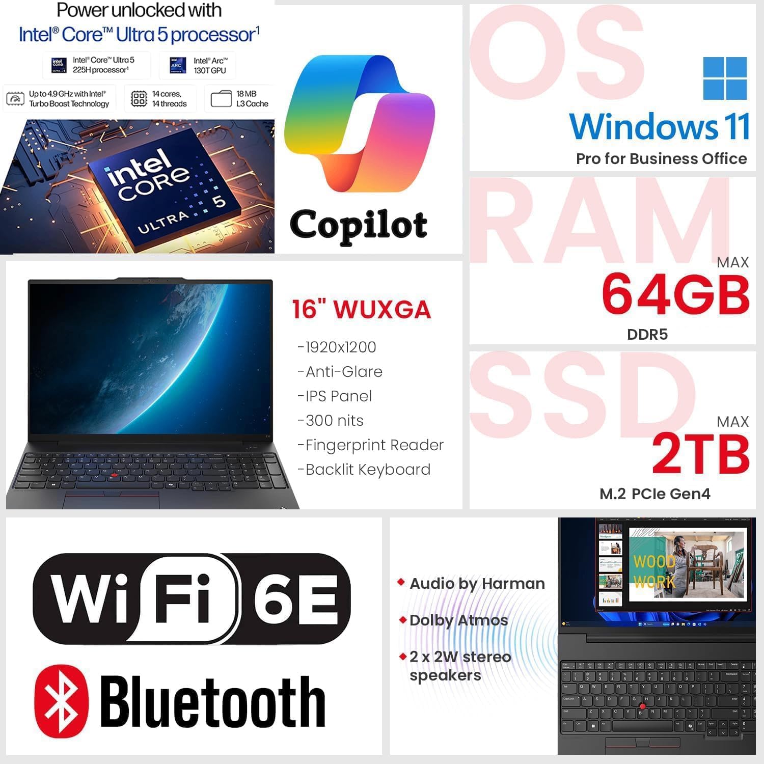 Detalle 2 de Lenovo ThinkPad E16 Gen 3 Business Laptop