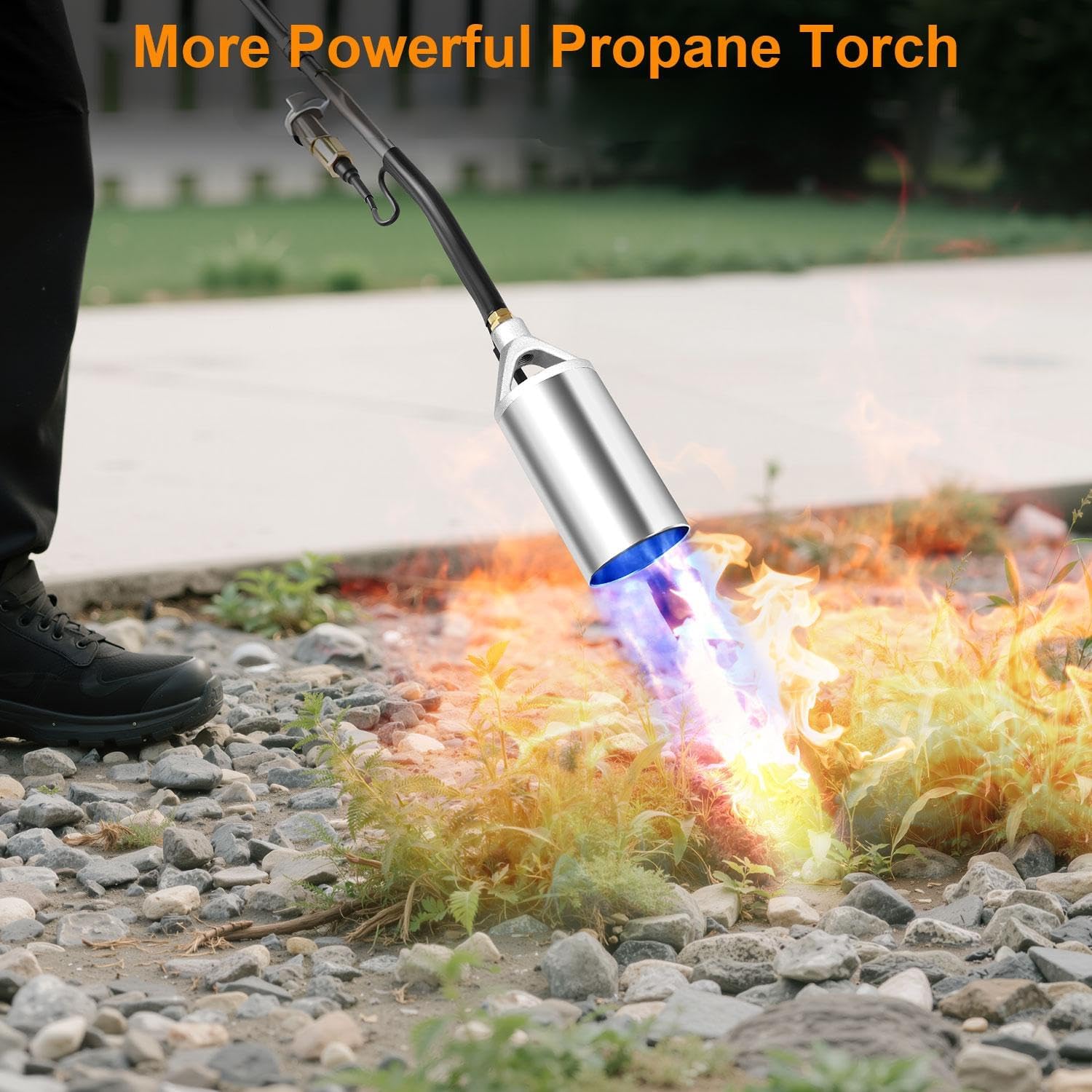 Detalle 2 de Sondiko GJD420 Propane Weed Torch with 11.5-Foot Hose and Adjustable Flame