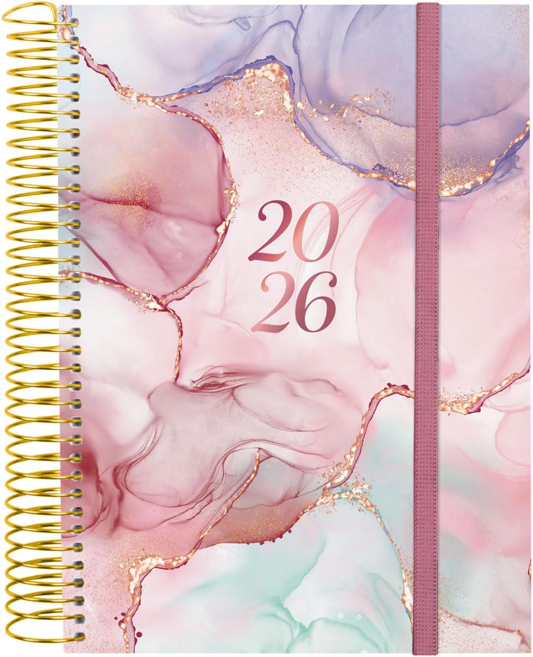 Detalle de Finocam Agenda Spirale 2026 “Spirale Design Collection” Goldy – 1 giorno per pagina, gennaio-dicembre