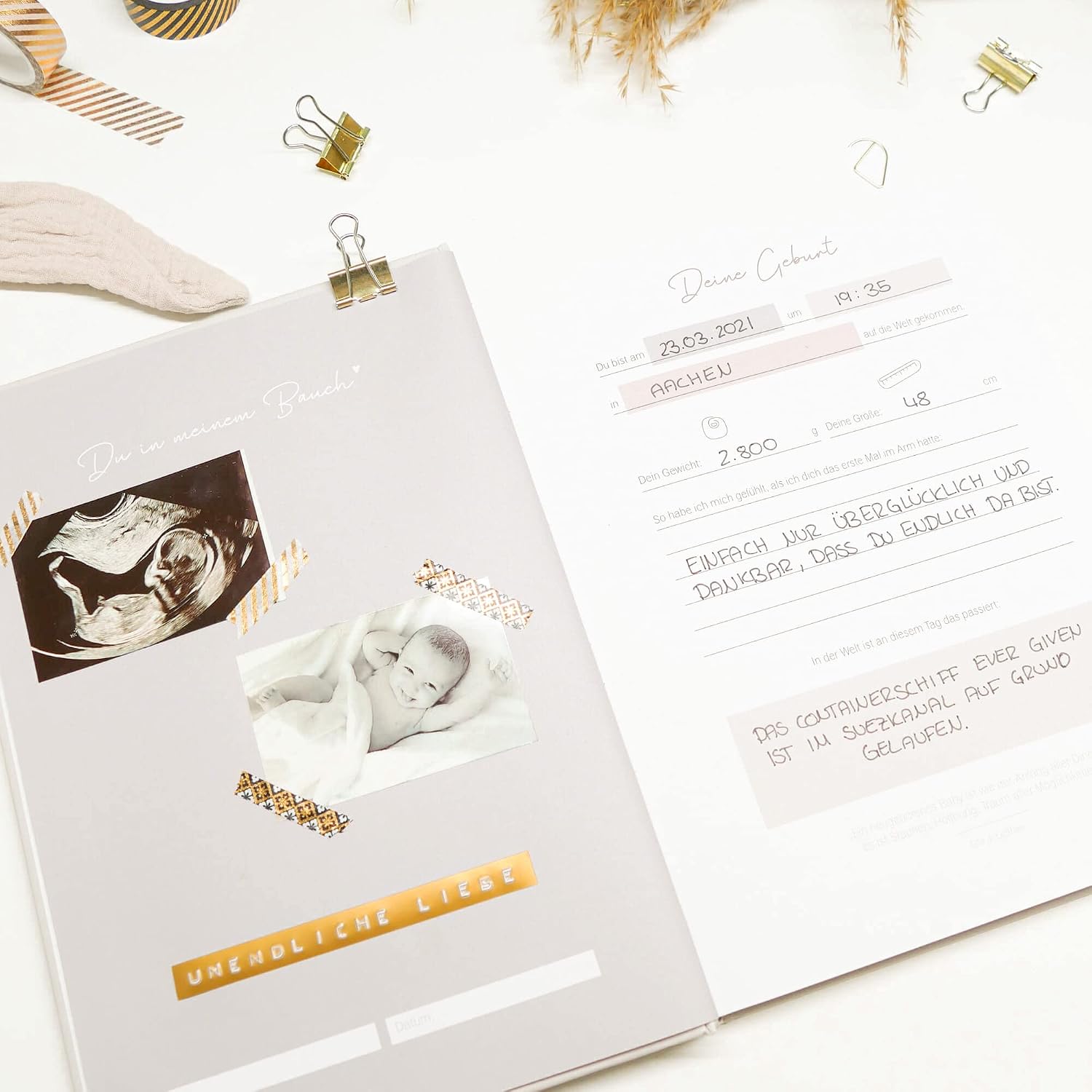Thumbnail 3 de LEAF & GOLD Babybuch 17 x 24 cm