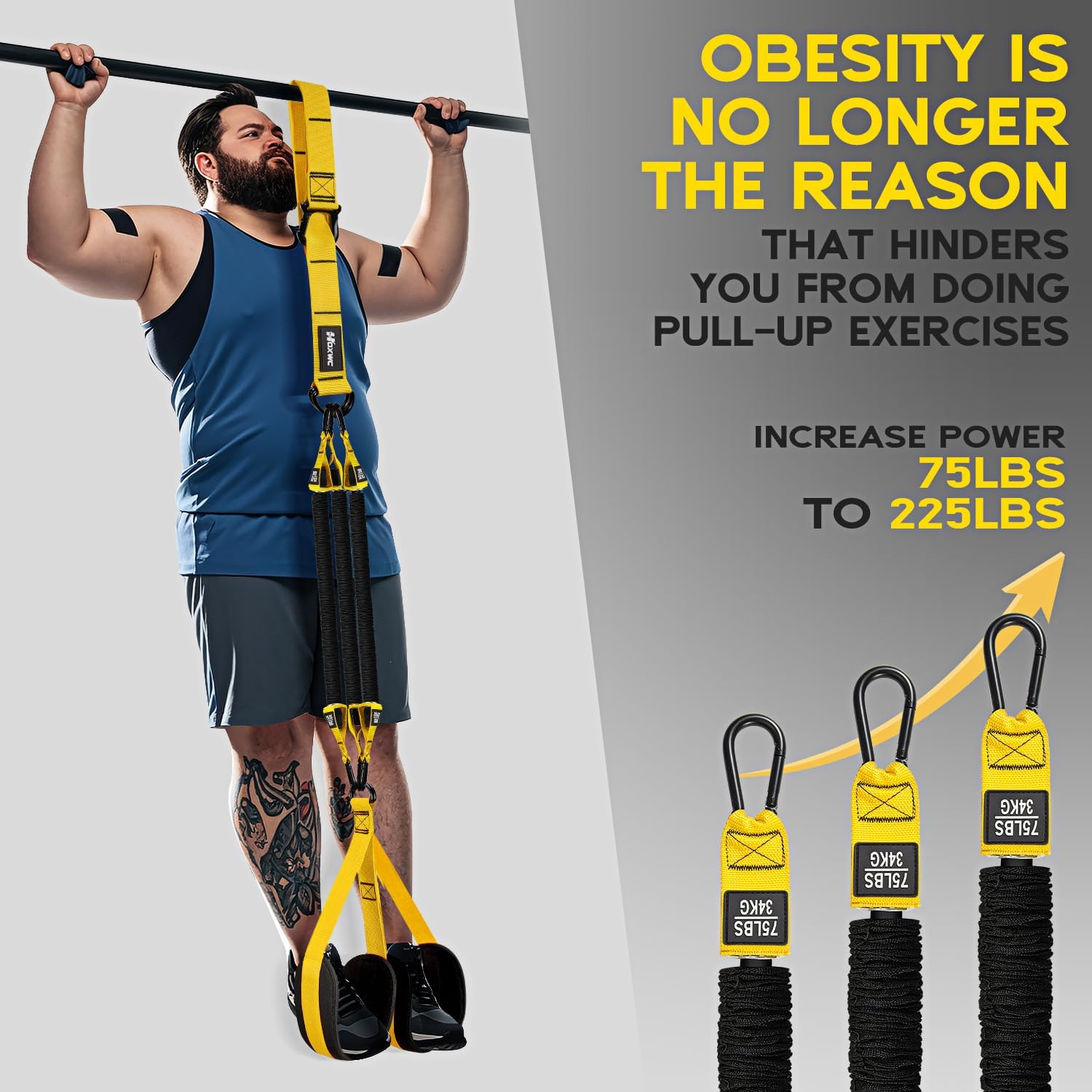 Detalle de HOXWC Pull Up Assistance Bands 3-pack ๐