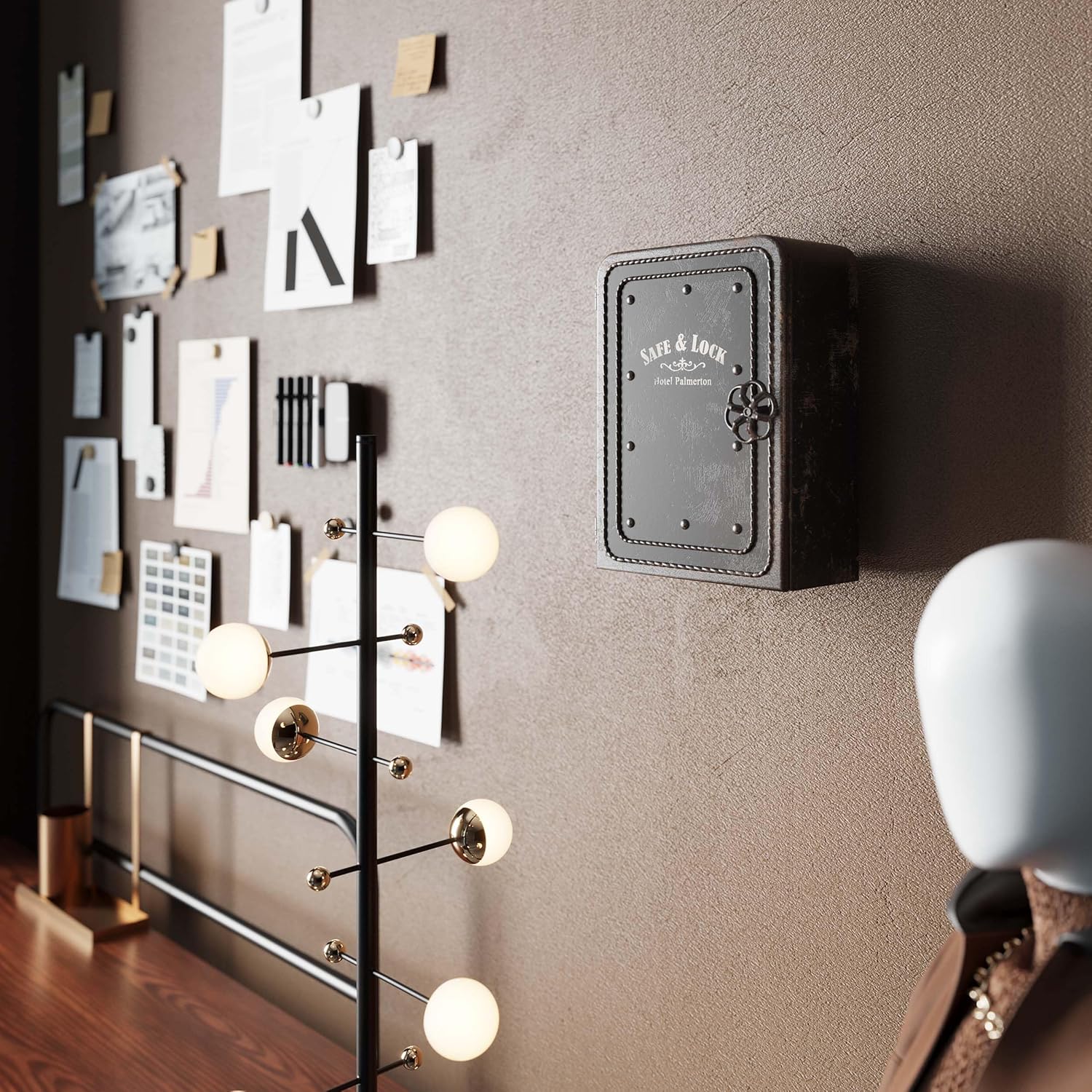 Thumbnail 1 de Kare Design Caja Fuerte Vintage con Ganchos, Negro, 31x24x13 cm