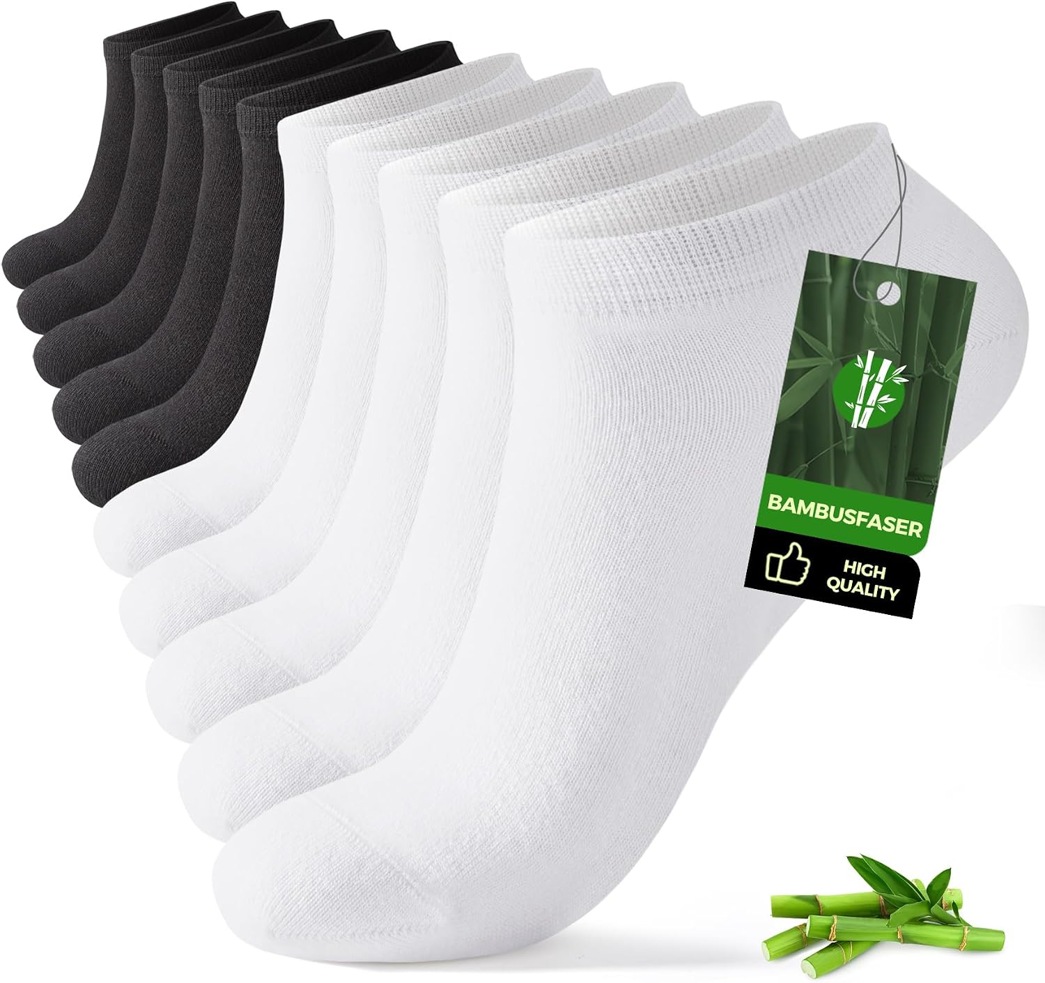 Thumbnail 6 de FALARY Bambus Sneaker Socken – atmungsaktive Kurze Socken mit antibakteriellem Schutz (10/20 Paar)