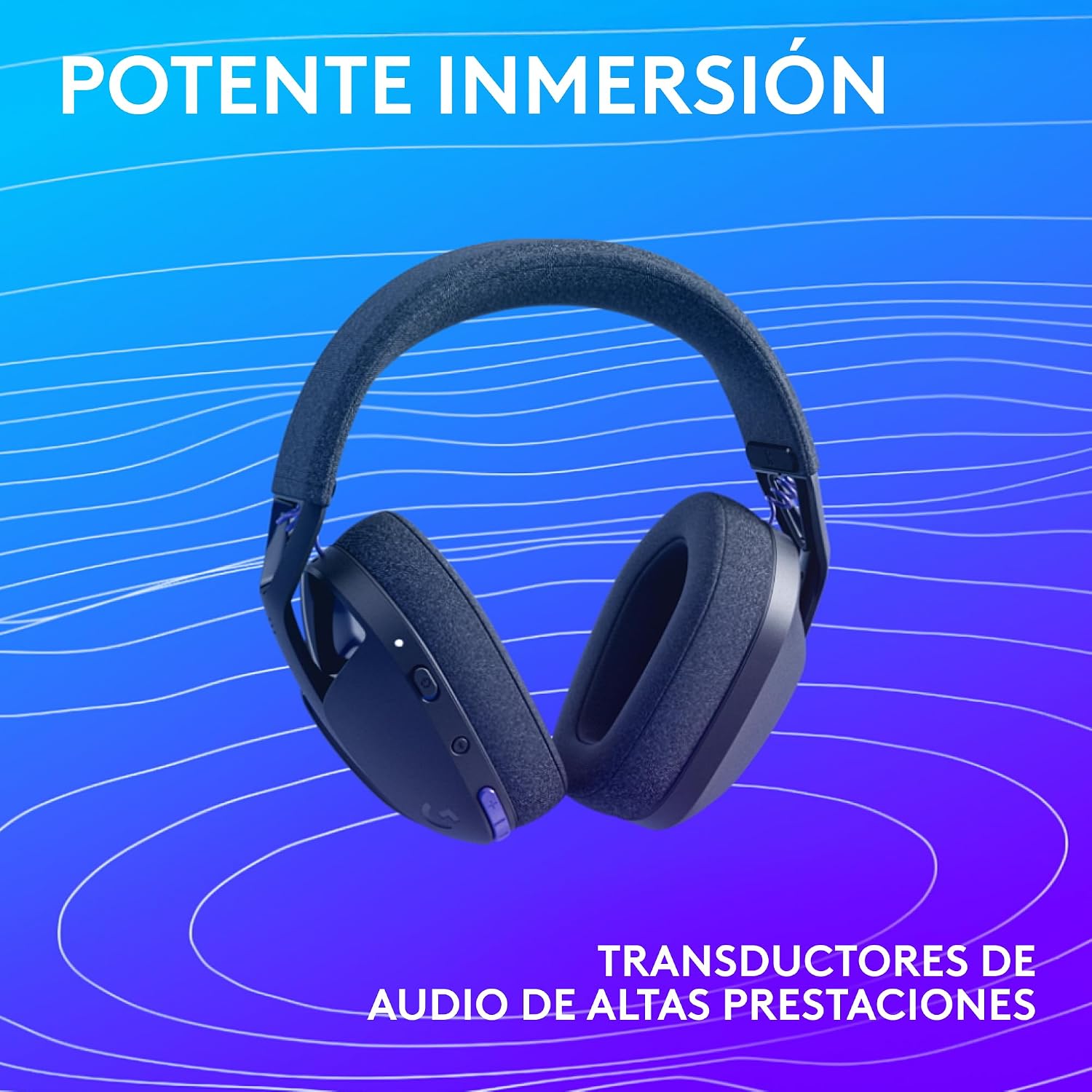 Detalle 2 de Logitech G G321 Lightspeed: Auriculares inalámbricos para gaming con micrófono abatible
