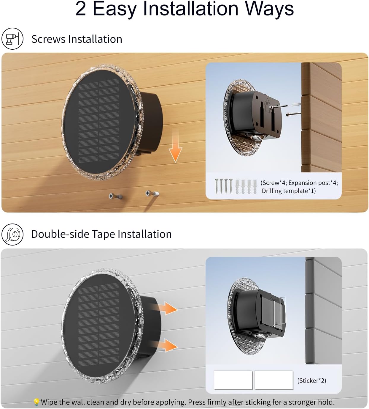 Thumbnail 6 de ELLASAY Solar Wall Lights Outdoor (6-Pack) – Up & Down Light, IP65, 3 Colour Modes