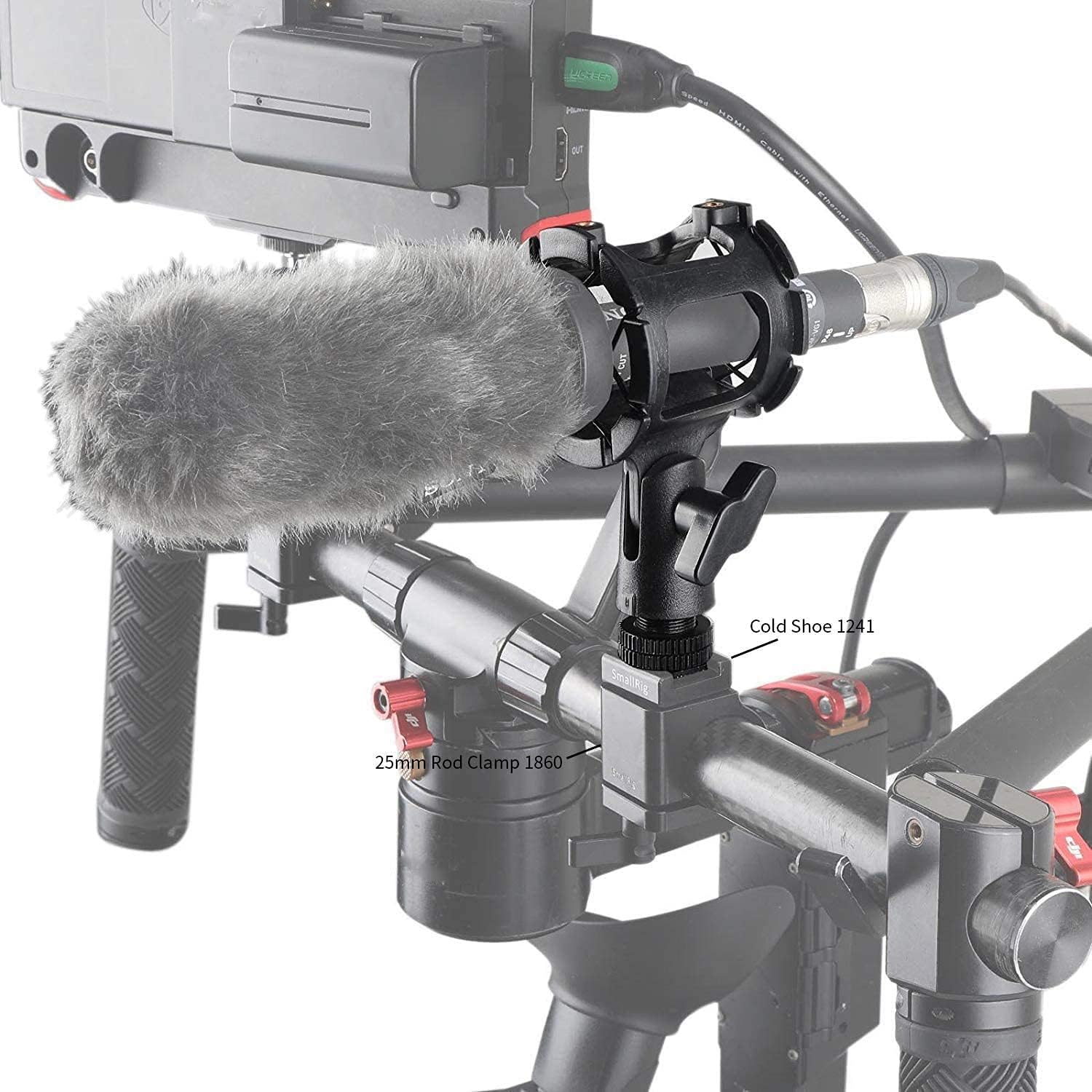 Thumbnail 6 de SMALLRIG Microfono Shock Mount 1859 per camera con cold shoe e boompoles