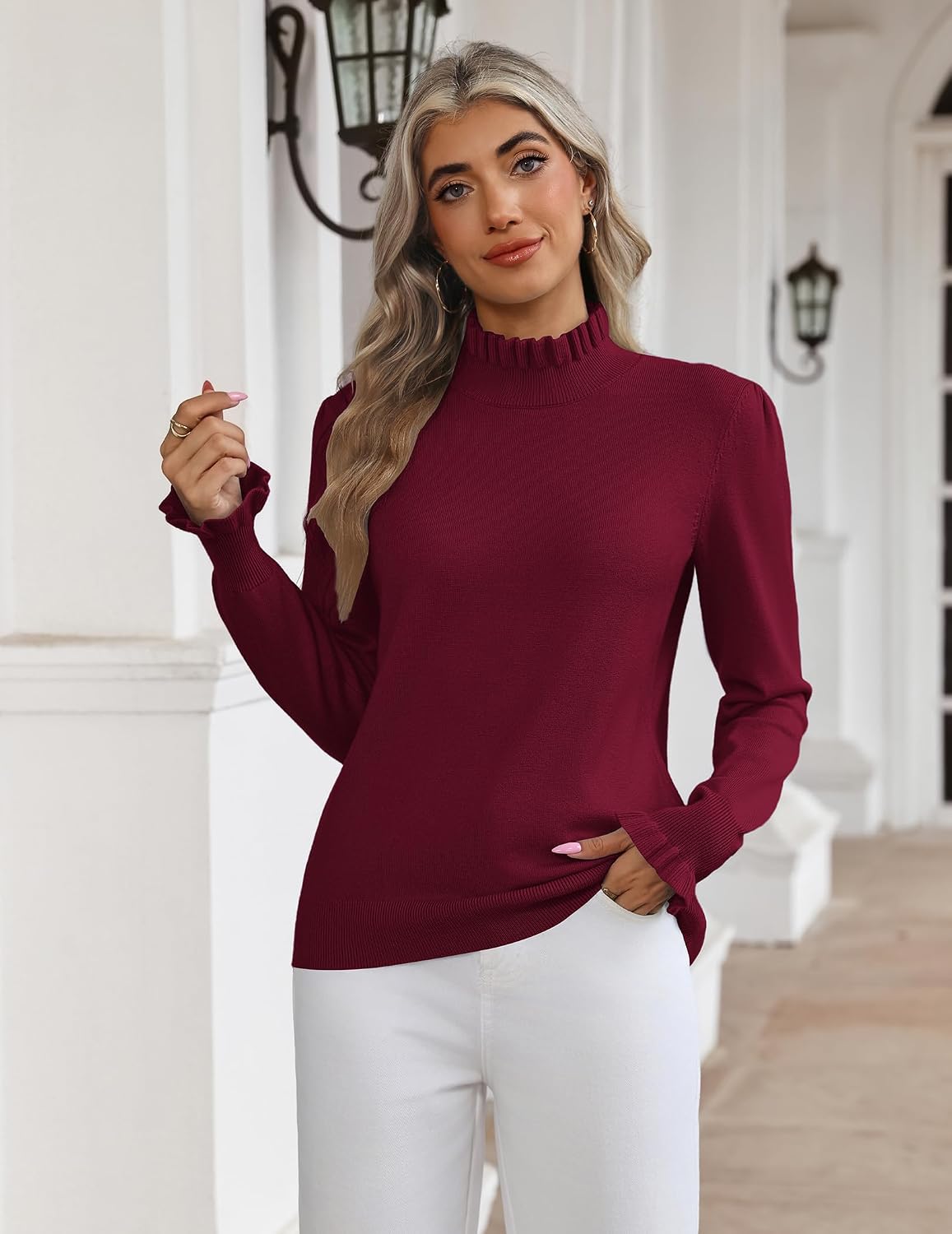 Detalle de Zeagoo Women's Turtleneck Sweater