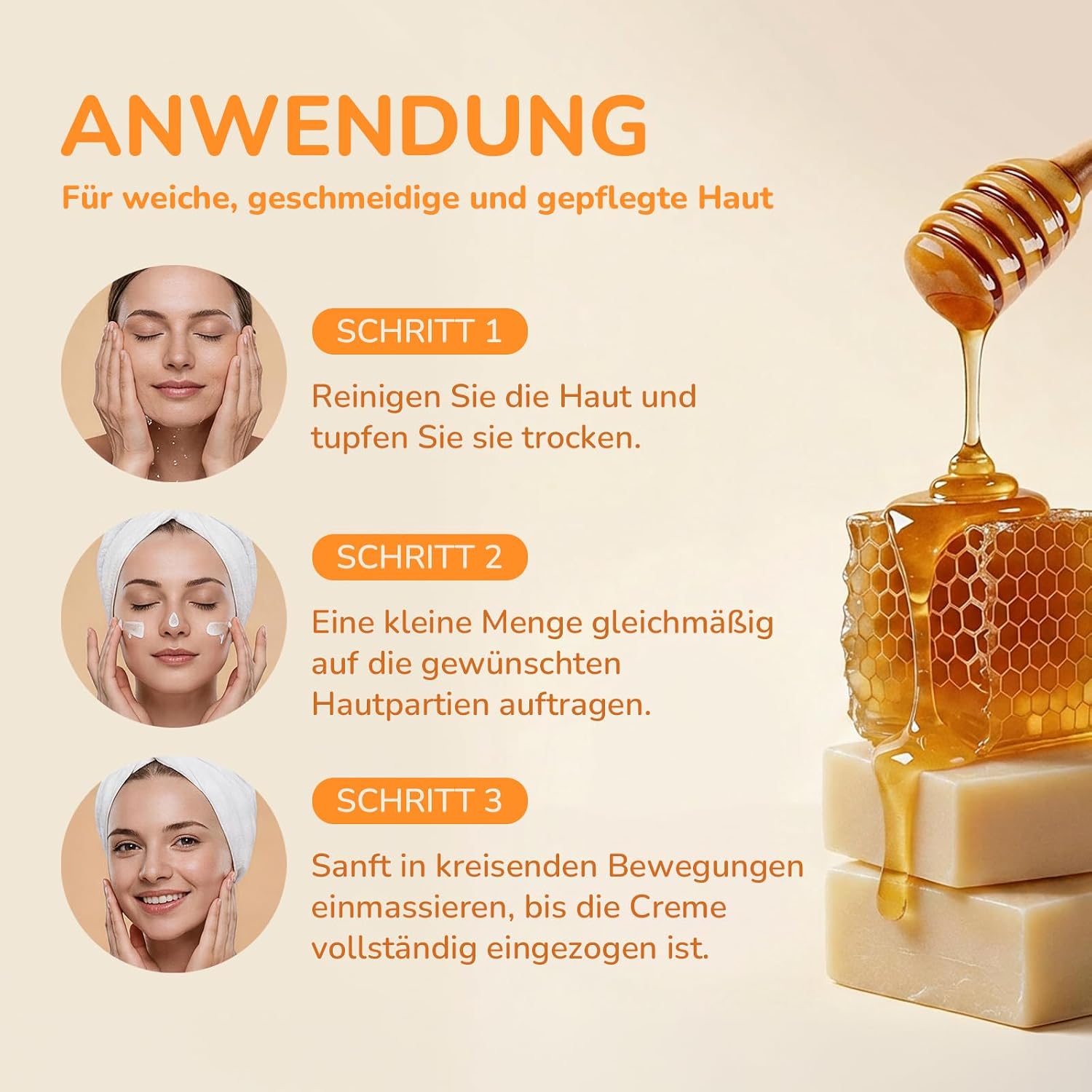 Detalle 2 de Bagavs Tallow Creme mit Honig – Reichhaltige Feuchtigkeit für Gesicht & Körper (142 g)