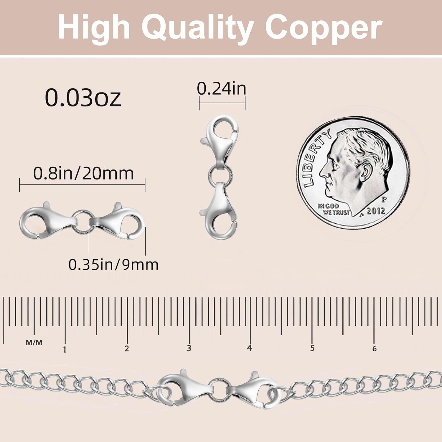 Detalle de OHINGLT Double-Ended Jewelry Clasps Brass