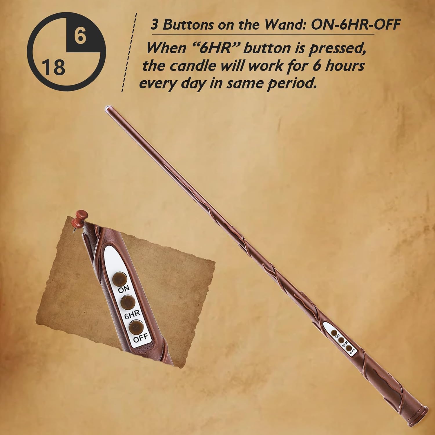 Thumbnail 4 de Rhytsing TS2063-T12 Floating LED Candles, 12-Pack with Wand Remote and Timer