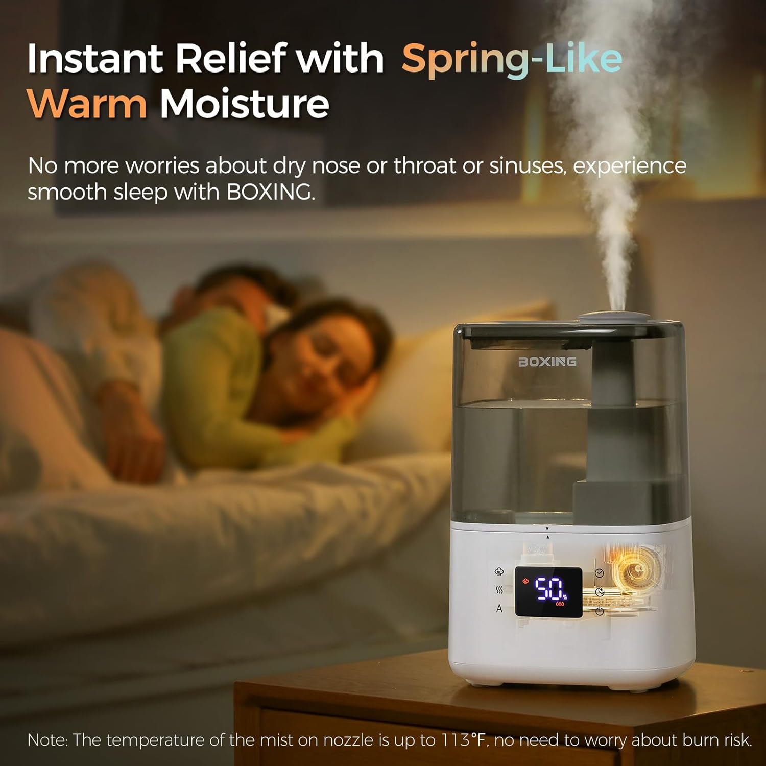 Thumbnail 1 de BOXING Humidifier Warm Cool Mist 4.5L 🏠