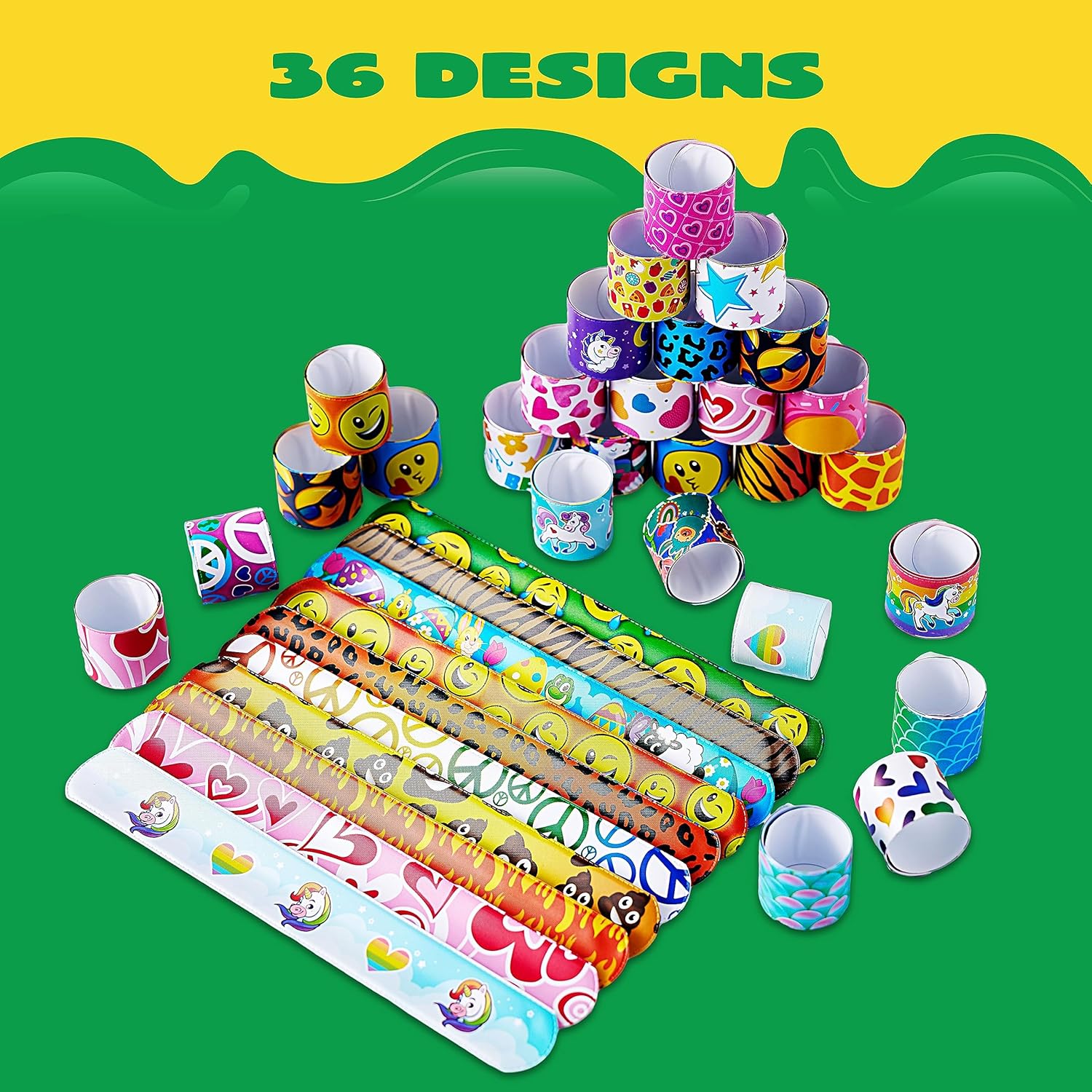 Thumbnail 2 de JOYIN 144-Piece Slap Bracelets for Kids — Animal & Friendship Bulk Wristbands