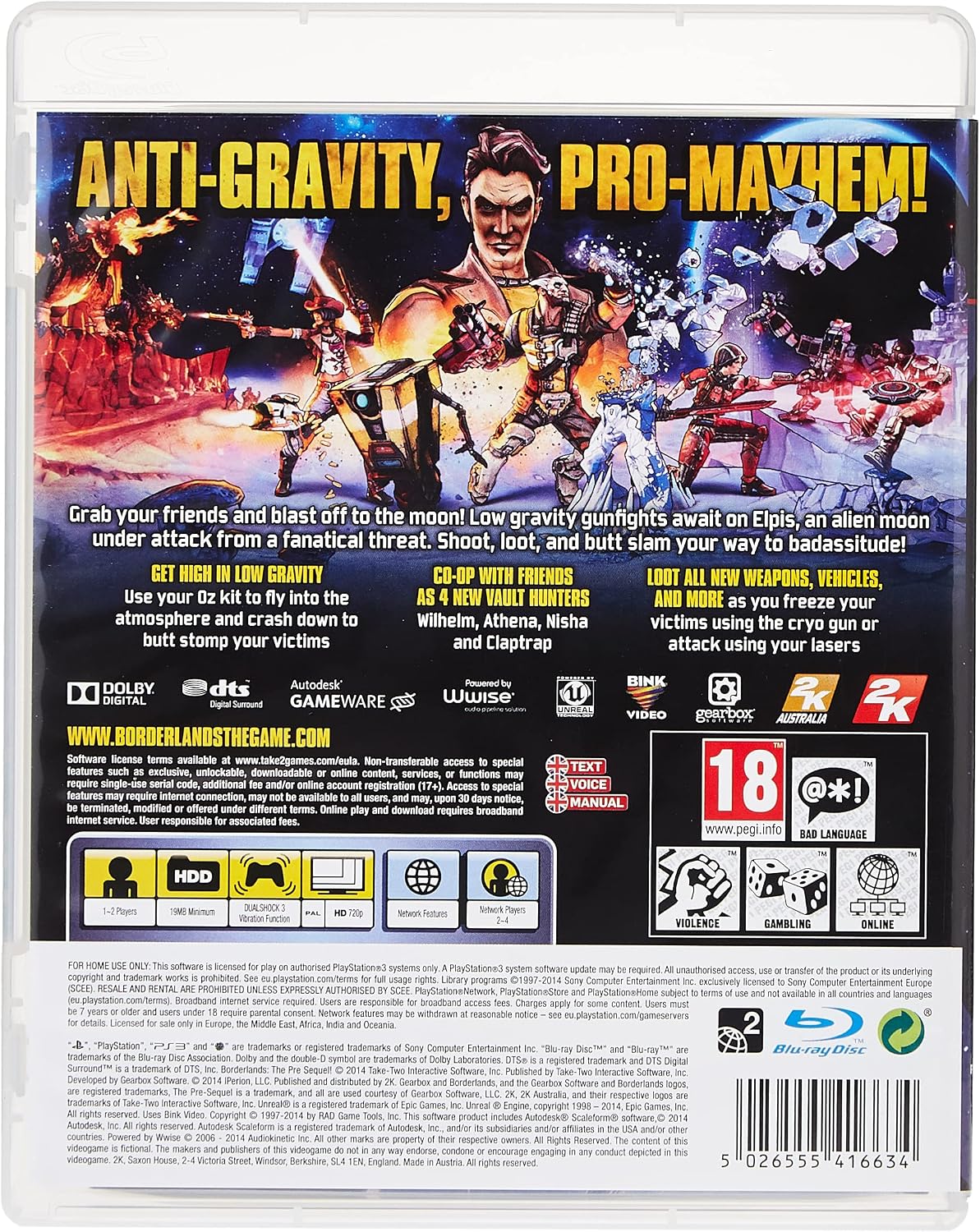 Detalle 2 de Borderlands: Il Pre-Sequel! — caos lunare e nuove armi
