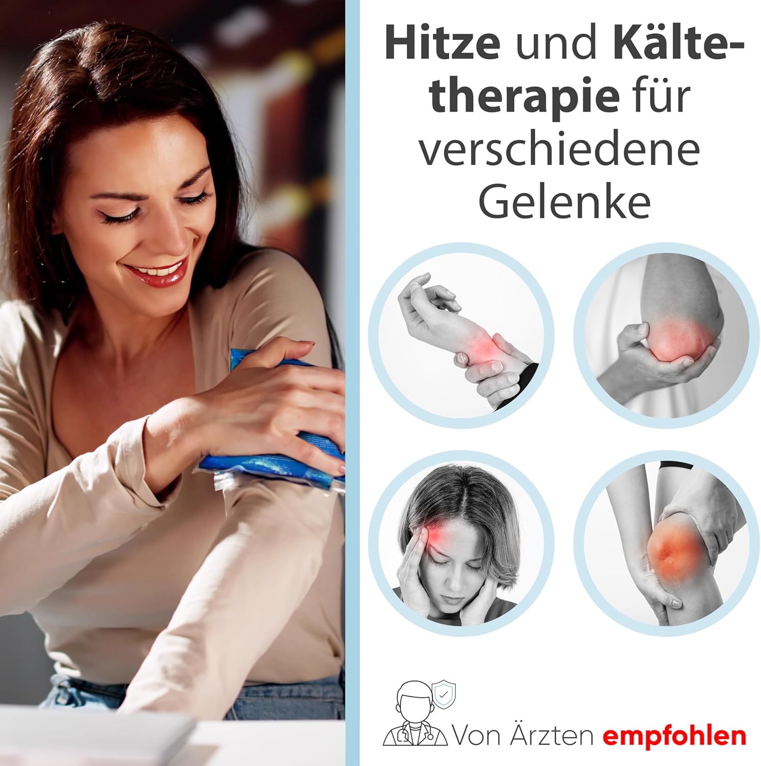Thumbnail 1 de ICEHOF Kühlpads (3x) Soft-Gel – kühl- und warm einsetzbare Kühlkissen für mehrere Körperzonen