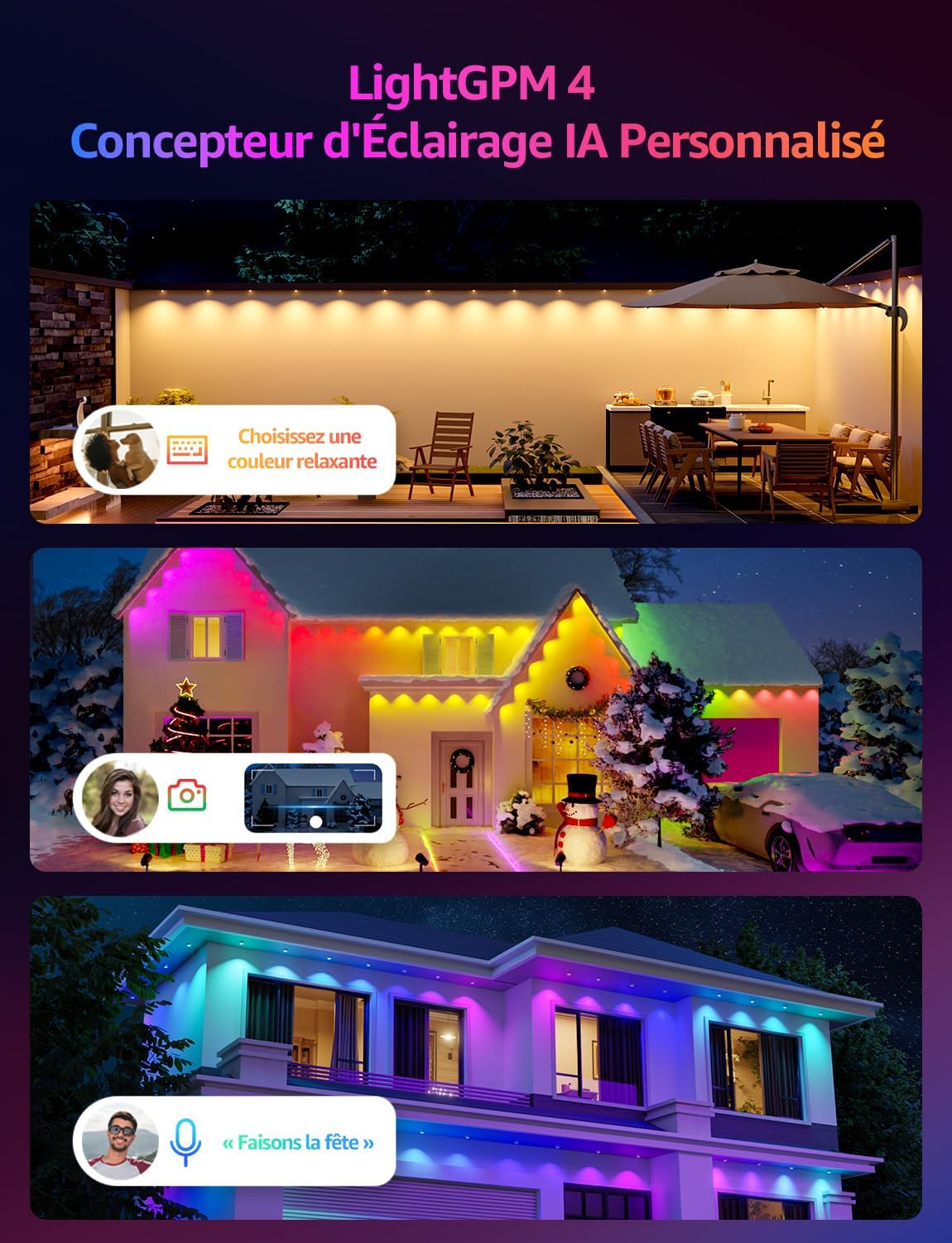 Detalle 2 de Lepro E1 IA guirlande lumineuse 15M