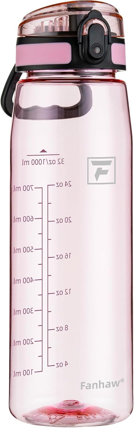 Detalle de Fanhaw 32 oz Water Bottle, Cherry Blossom Tritan with Chug Lid