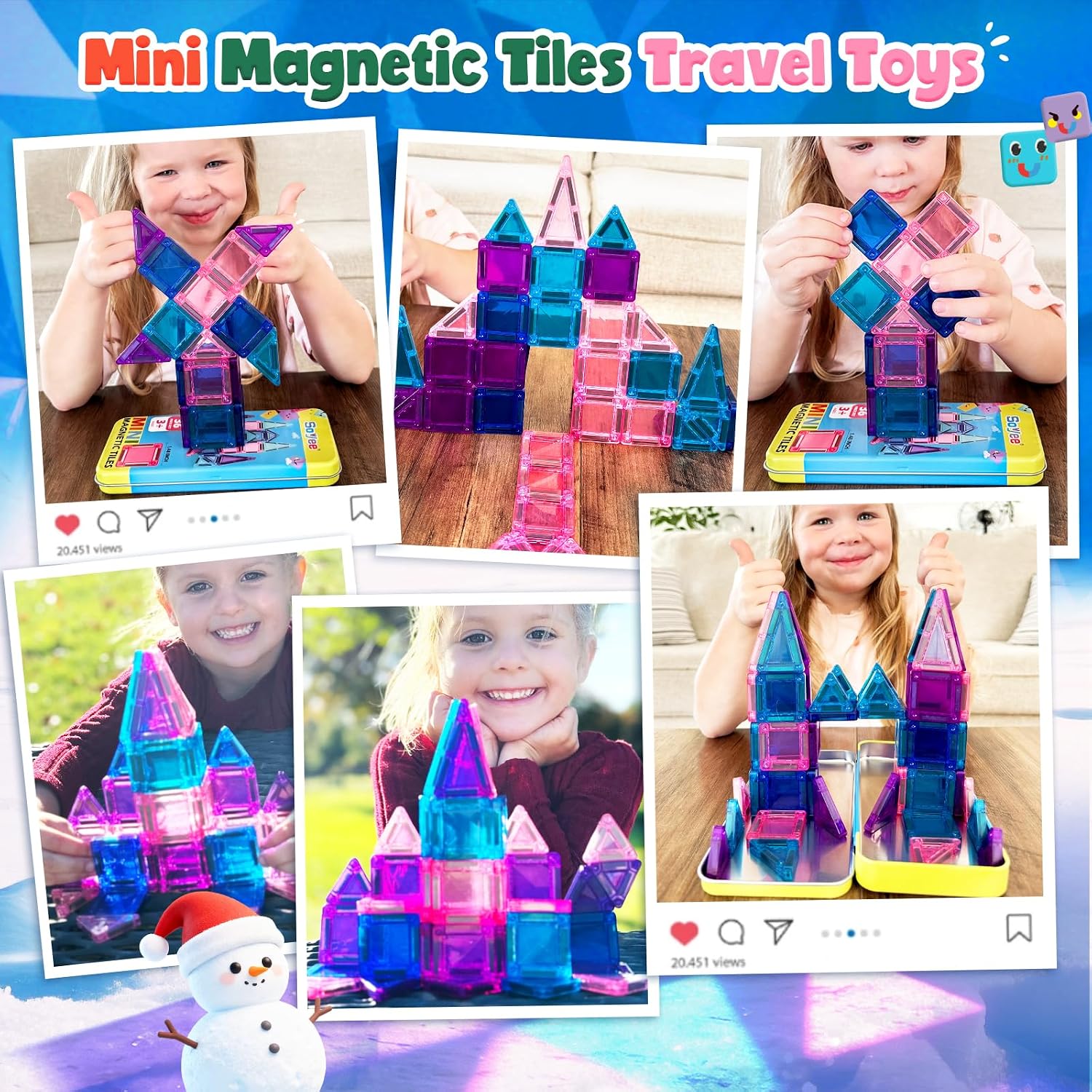 Detalle 2 de Soyee Magnetic Tiles 36pcs Travel Set 🧩