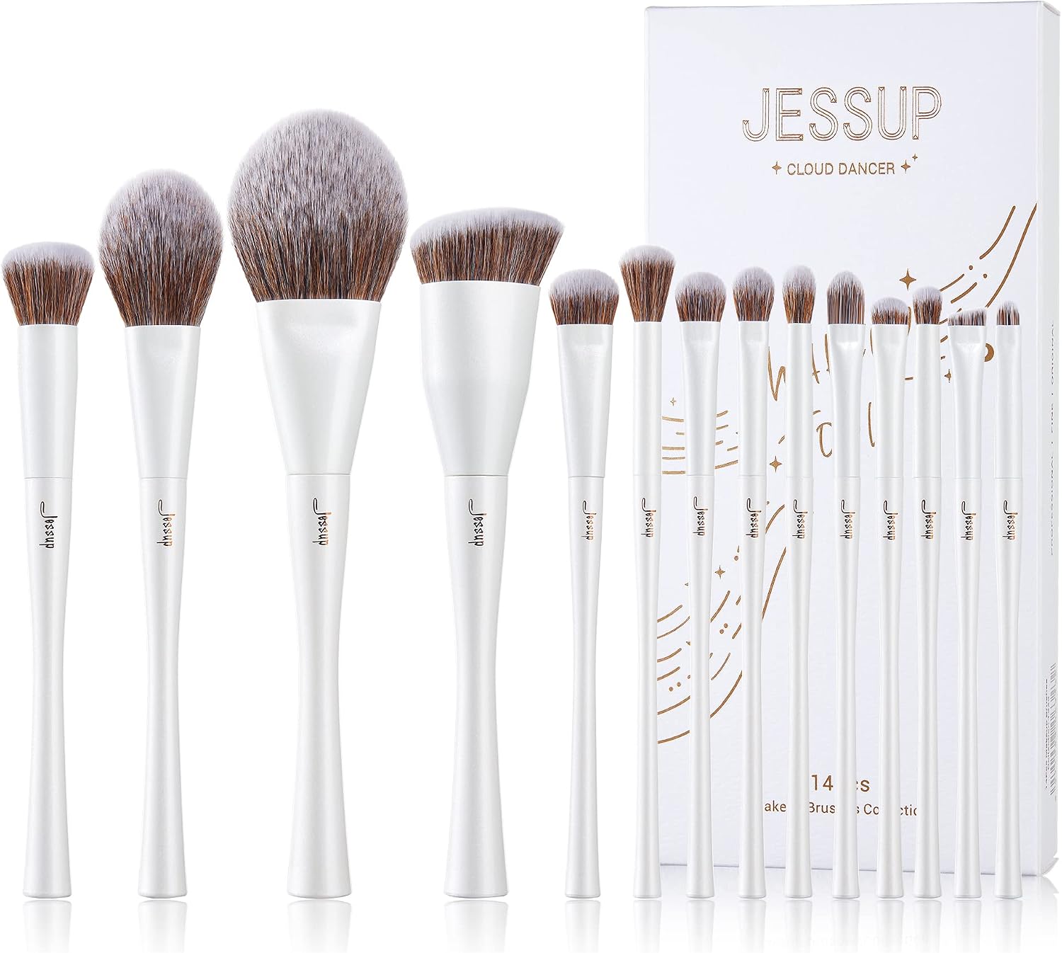 Detalle de Jessup Pennelli Trucco 14 pezzi Premium sintetico
