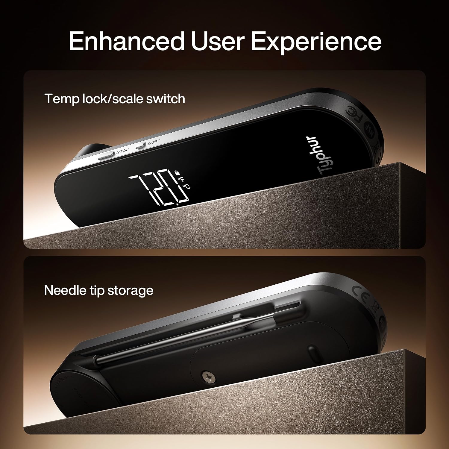 Detalle 1 de Typhur InstaProbe Core HT06-DE Instant-Read Meat Thermometer, 0.5-Second Readings