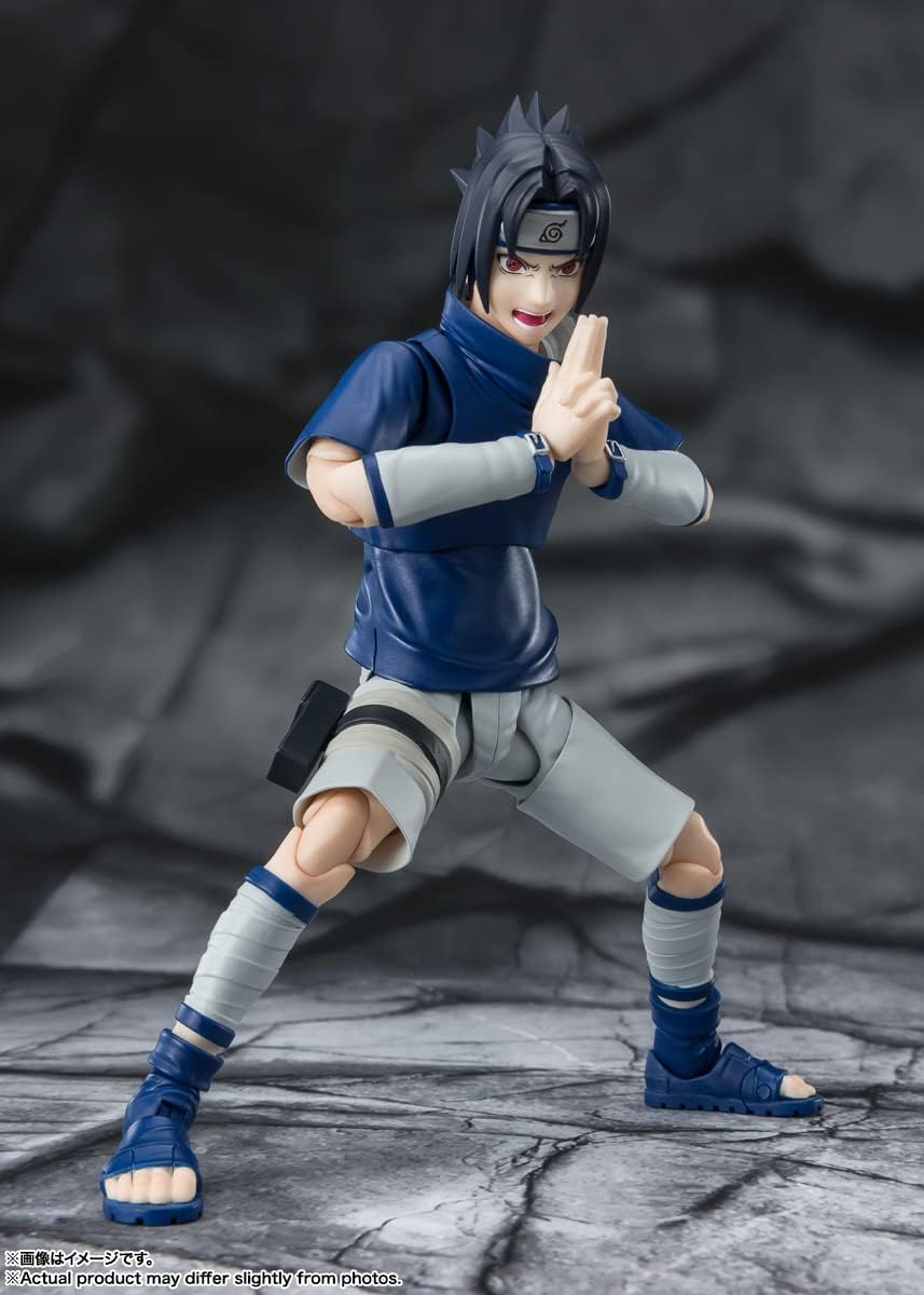 Detalle 1 de TAMASHII NATIONS S.H.Figuarts Sasuke Uchiha Action Figure with Accessories