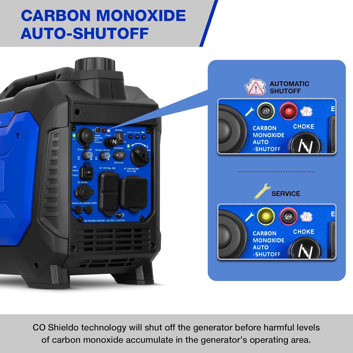 Detalle de BILT HARD Dual-Fuel Generator 4500W