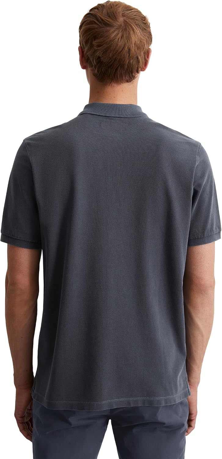 Detalle de Marc O'Polo Herren T-Shirt B21223053092 – Basic Polo in Bio-Baumwolle, Regular Fit