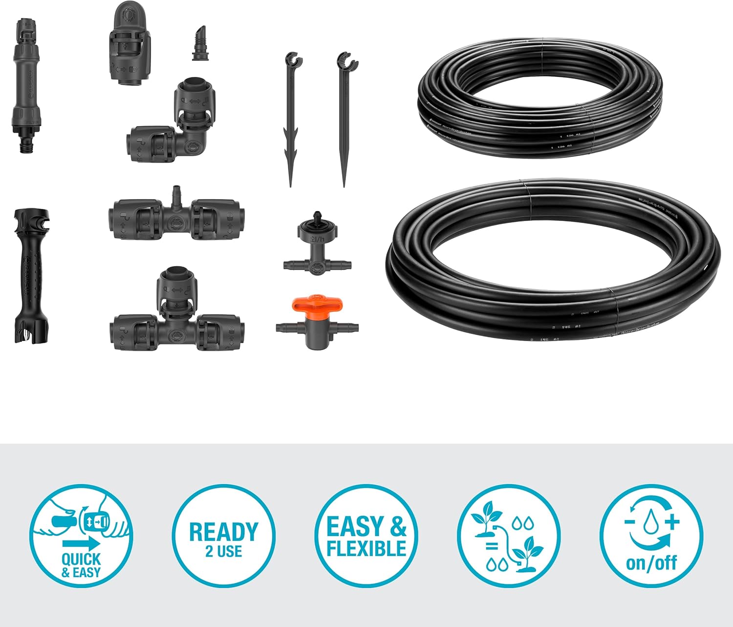 Thumbnail 1 de Gardena Micro-Drip-System Tropfbewässerung Set Hochbeet/Beet (35 Pflanzen) – 13455-20