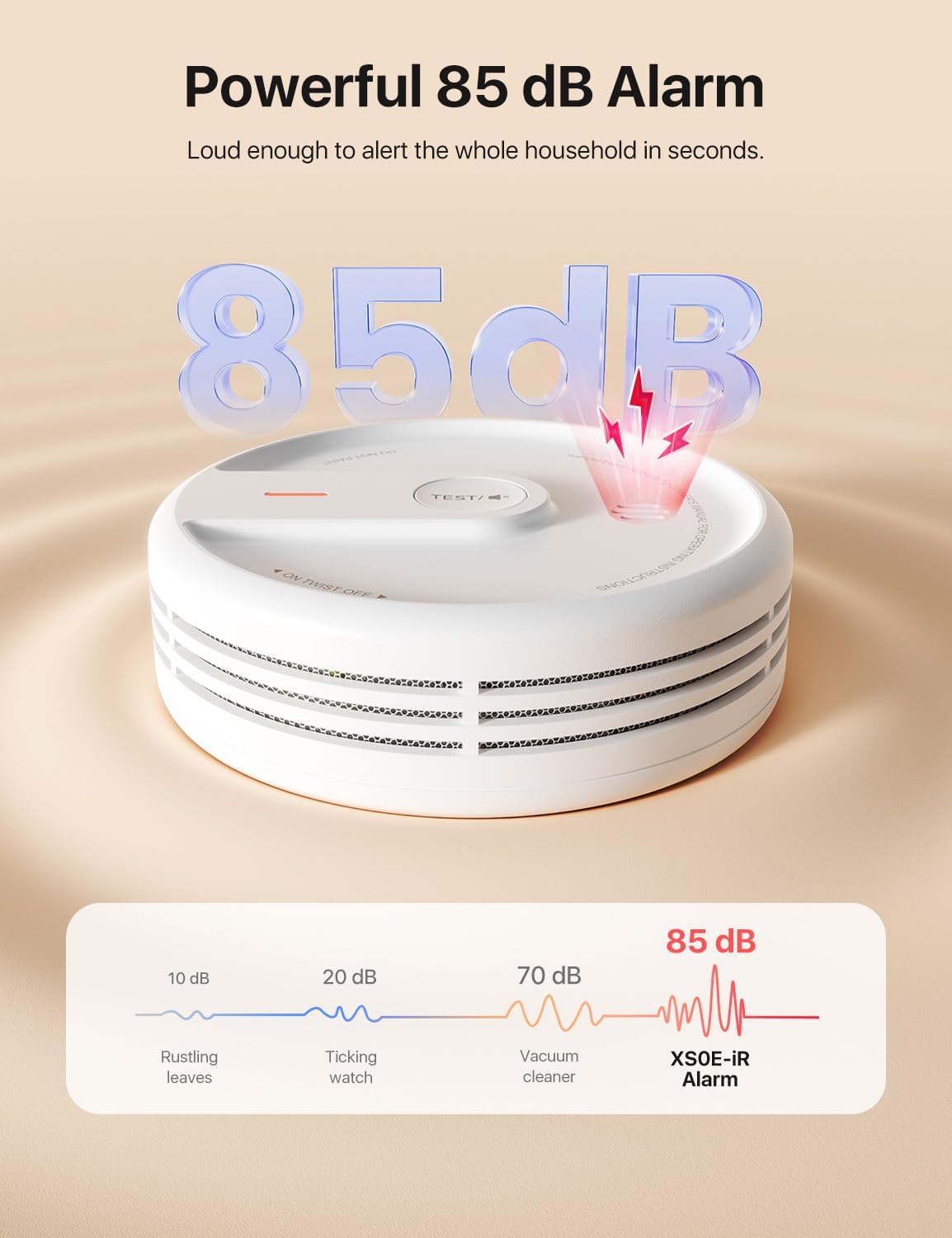 Thumbnail 6 de X-Sense XS0E-iR smart smoke alarm 10-year pack
