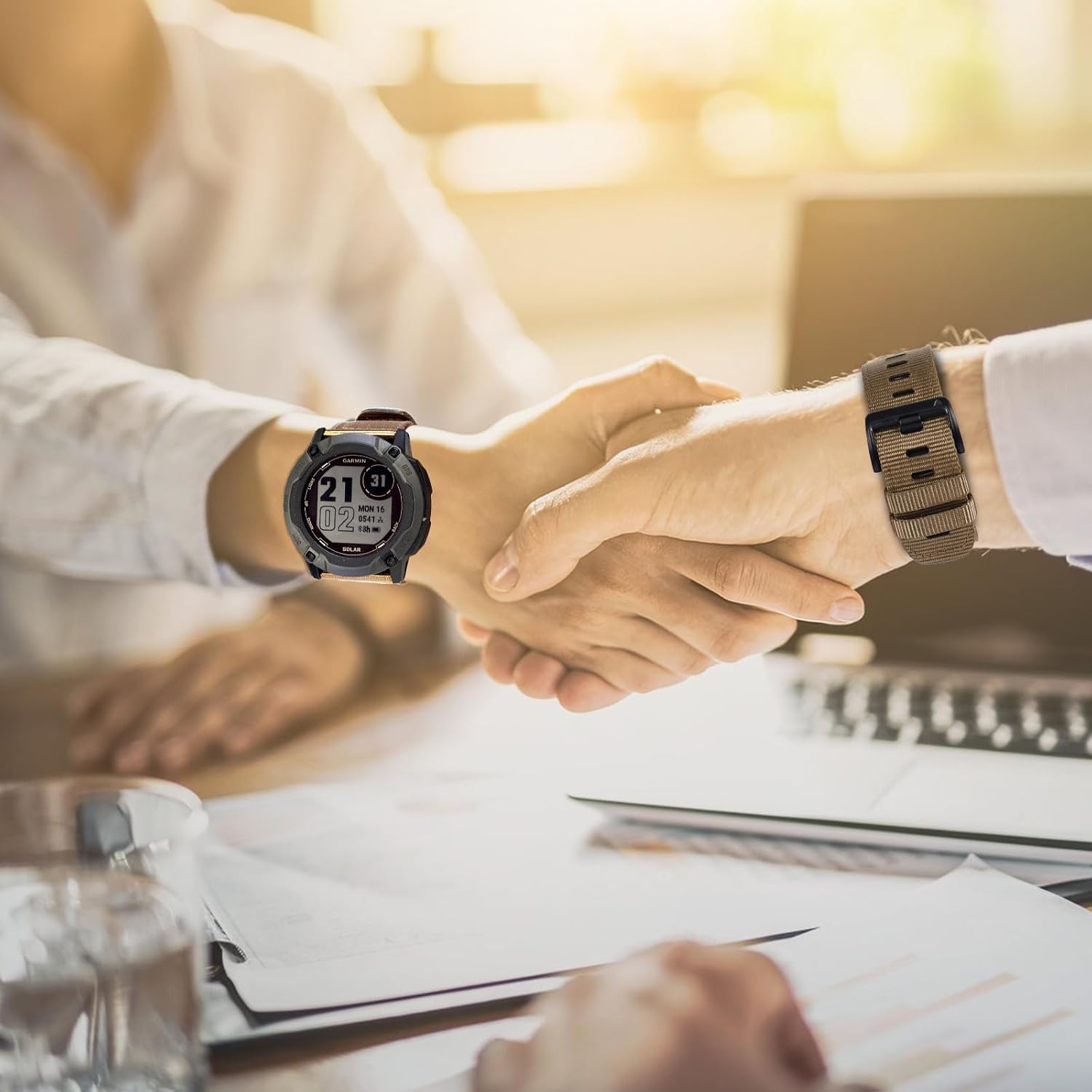 Detalle de EKINGEEK Replacement Nylon Watch Strap for Garmin Instinct 45mm (Instinct/Instinct 2) – 22mm Rugged Strap