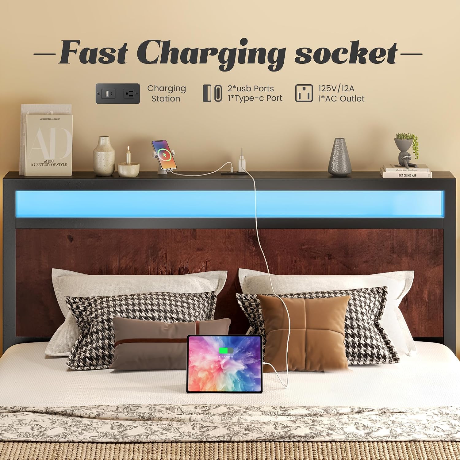 Detalle 2 de Fluest Queen Bed Frame