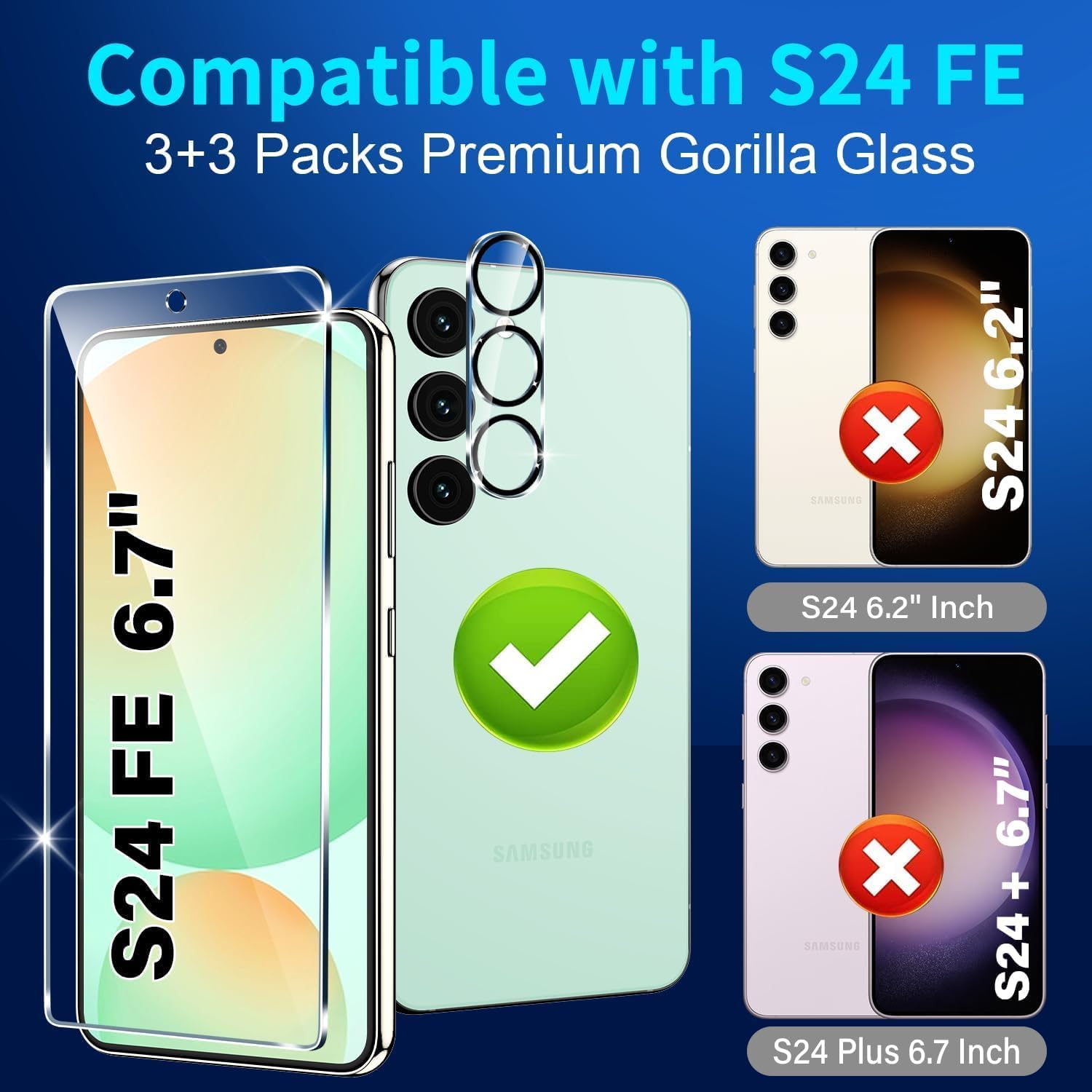 Detalle 2 de Firtstnow screen protector set for Galaxy S24 FE