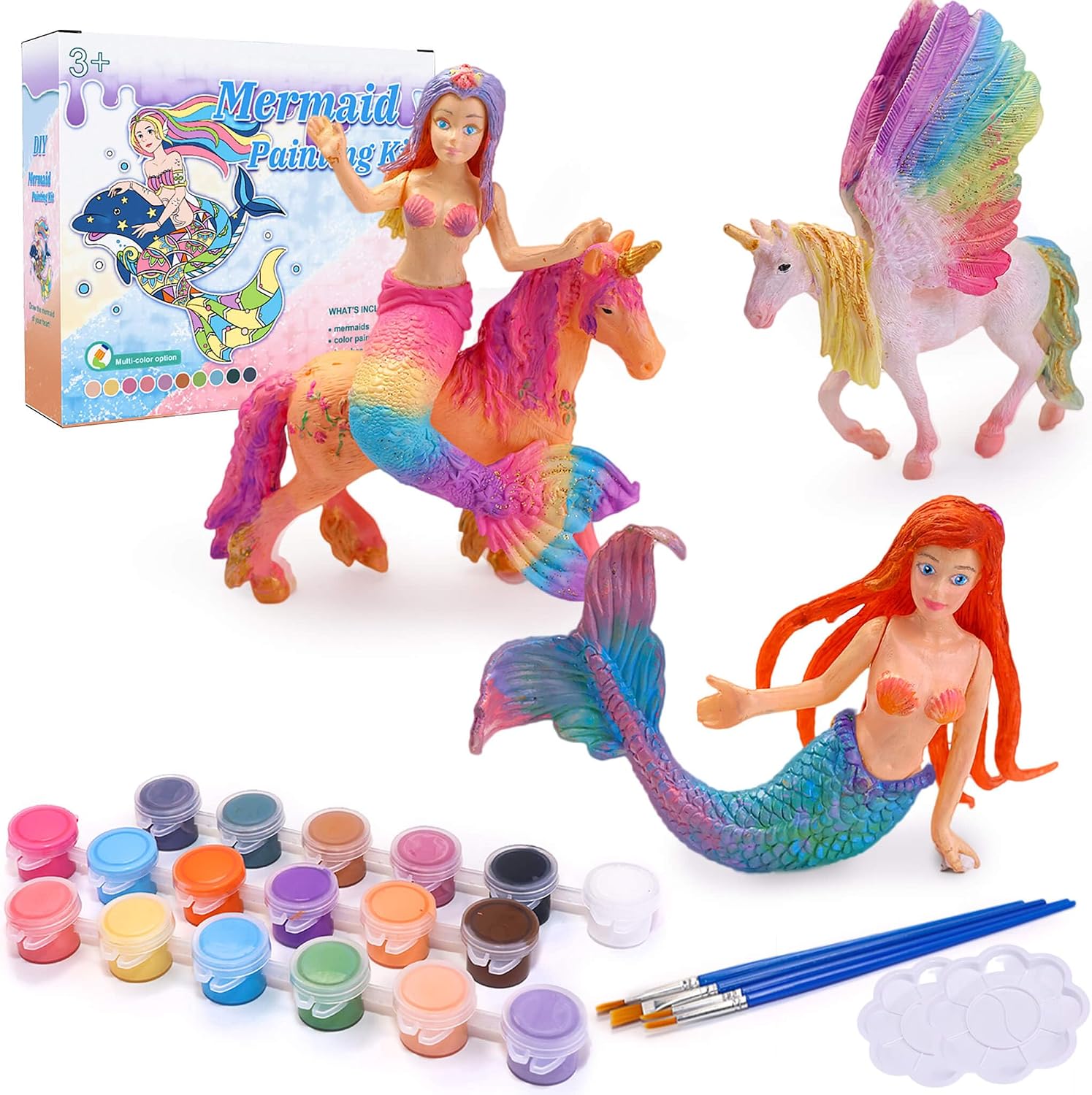 Detalle de SOLDAY Mermaid and Unicorn Paint Kit, 4 figures