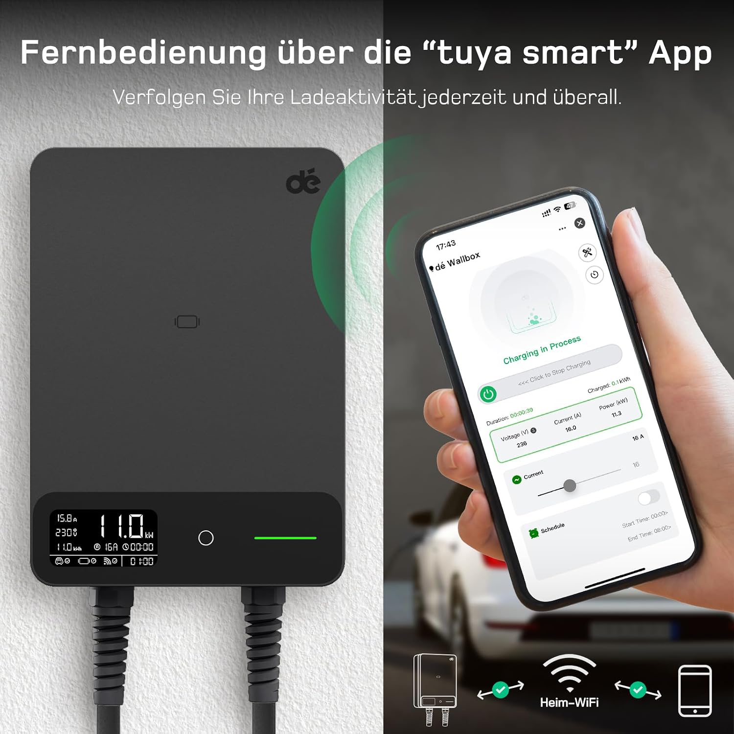 Detalle de dé Typ 2 Wallbox 11kW Ladegerät
