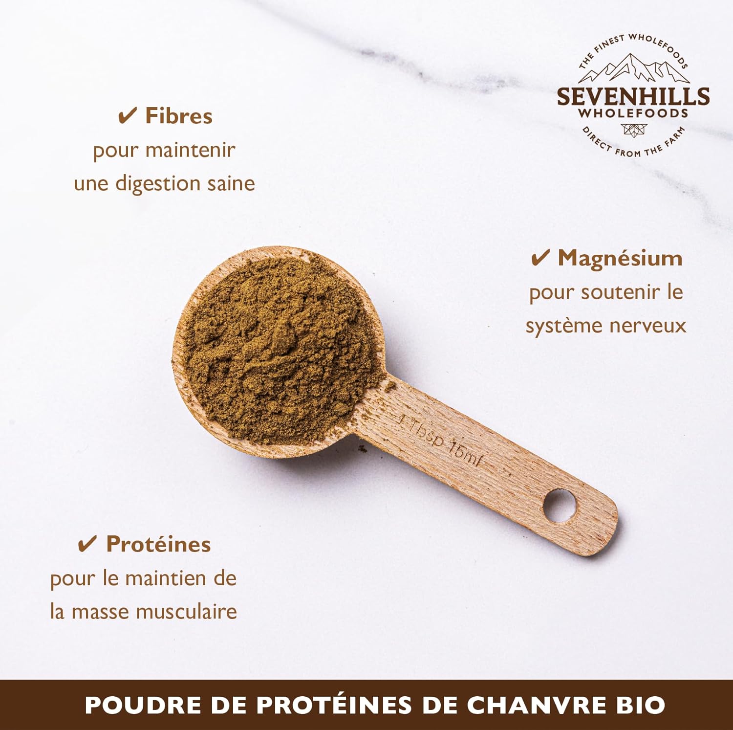 Thumbnail 1 de Sevenhills Wholefoods Poudre de Protéine de Chanvre Cru Bio – 3 kg