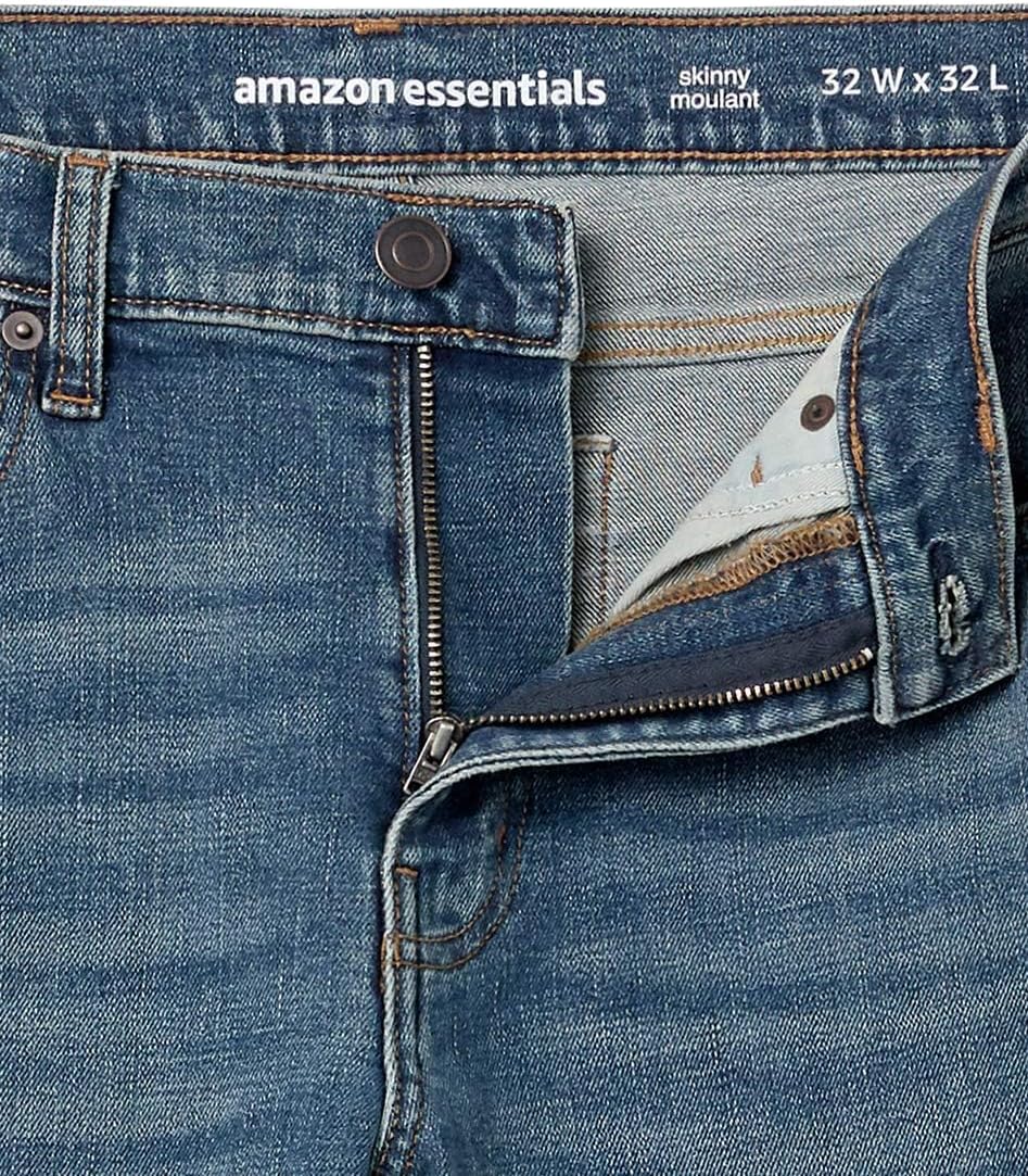 Detalle de Amazon Essentials Men’s Skinny-Fit Stretch Jean (Discontinued Colours) – slim, stretch denim