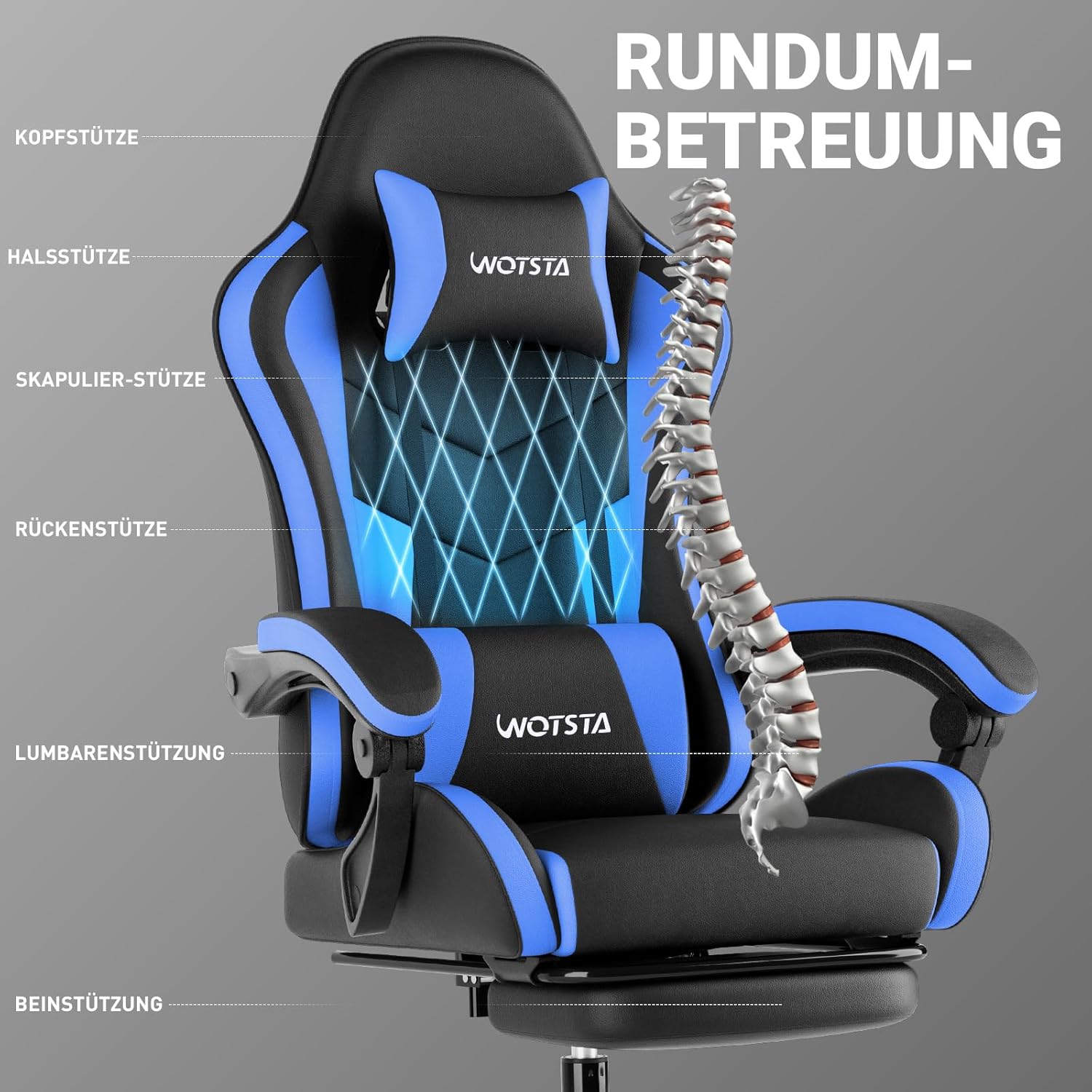 Detalle 2 de WOTSTA Gaming Chair 150 kg