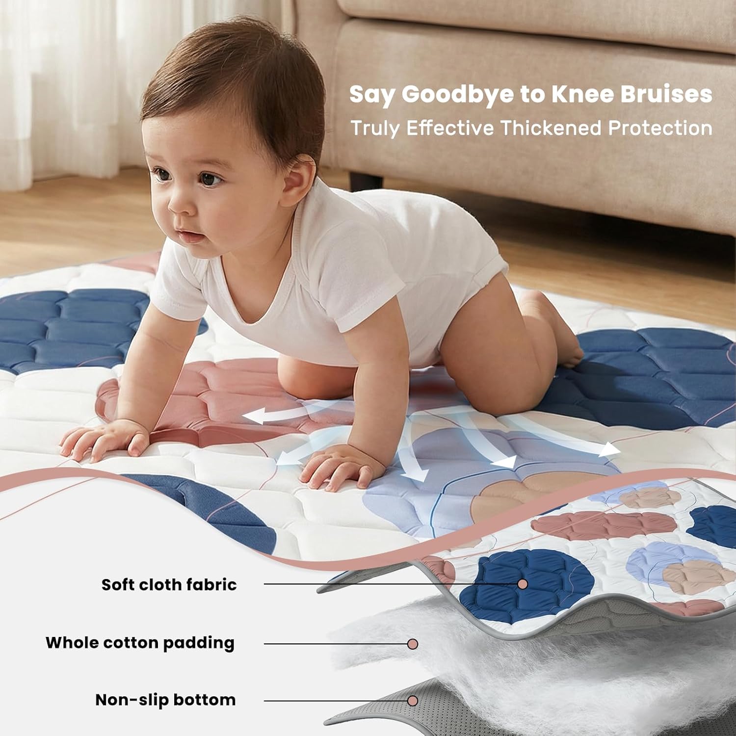 Thumbnail 3 de UBRAVOO Baby Play Mat 71 x 59 inches